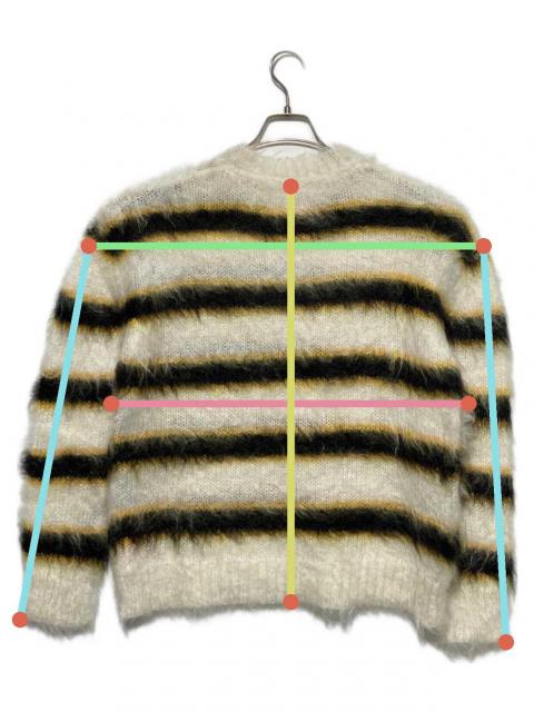中古・古着通販】MARNI (マルニ) ブラッシュドモヘアボーダーニット