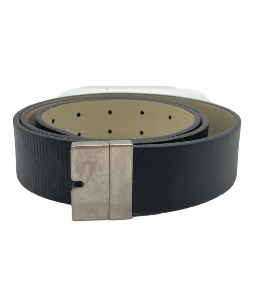 【未使用品】Burberry レザー製メンズベルト オートロック 黒 中古・古着通販】BURBERRY (バーバリー) レザーベルト ブラック サイズ