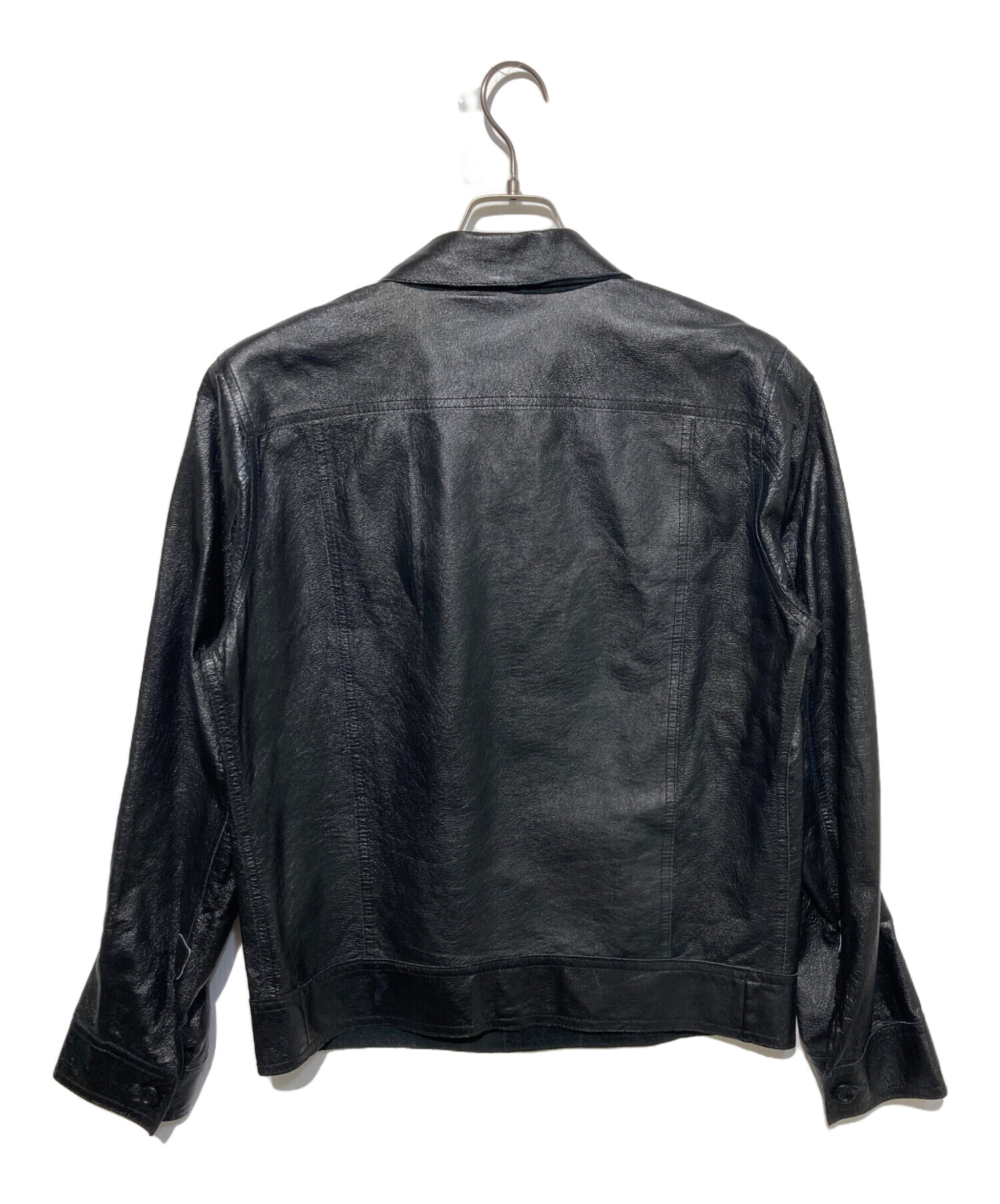 中古・古着通販】DIESEL (ディーゼル) レザージャケット ブラック 