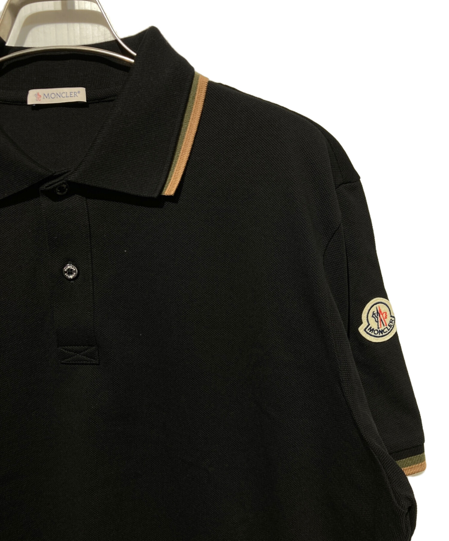 中古・古着通販】MONCLER (モンクレール) SS POLO ポロシャツ ブラック