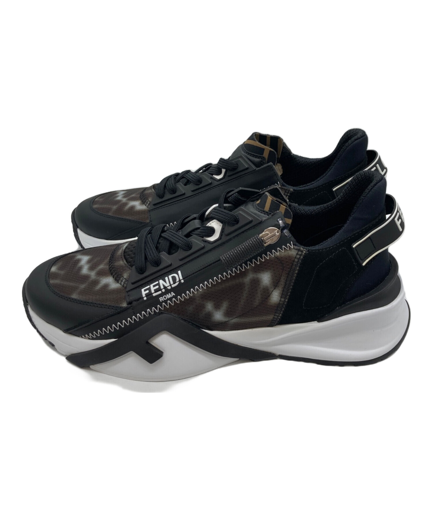 FENDI flow スニーカー 現行モデル ブラック/ブラウン 42 箱付き 中古・古着通販】FENDI (フェンディ) Fendi Flow ローカットスニーカー
