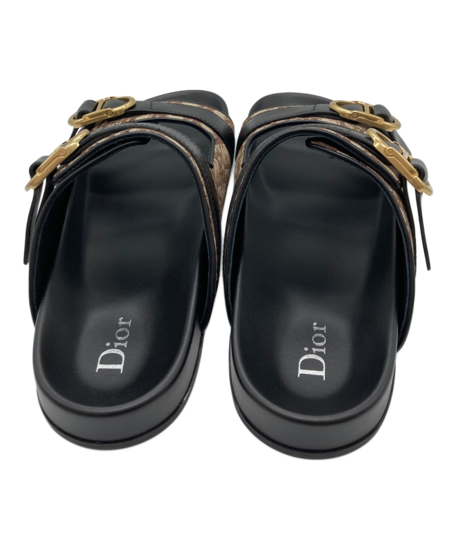 【美品】DIOR オブリーク アルファ サンダル ブラック　メンズ　レディース 中古・古着通販】Dior (ディオール) AQUA オブリークジャカーゴ