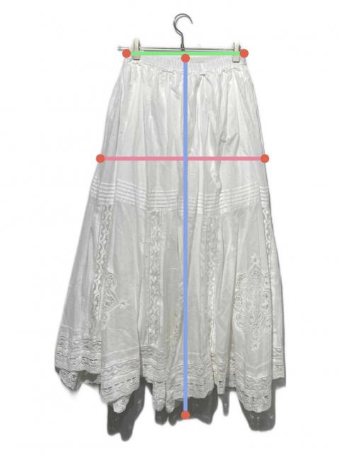 中古・古着通販】IENA (イエナ) コットンレーススカート ホワイト