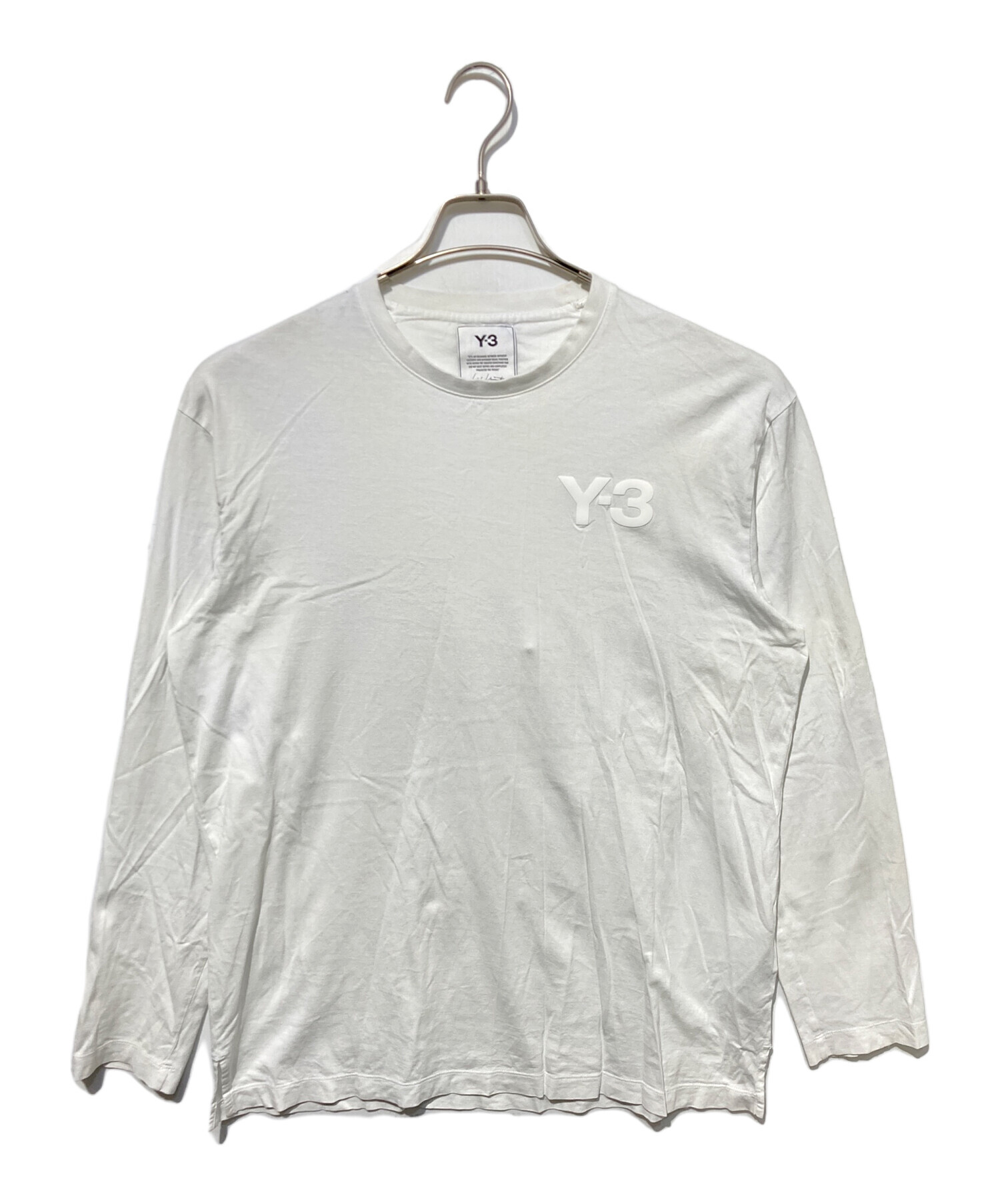 中古・古着通販】Y-3 (ワイスリー) ロゴカットソー ホワイト サイズ:M