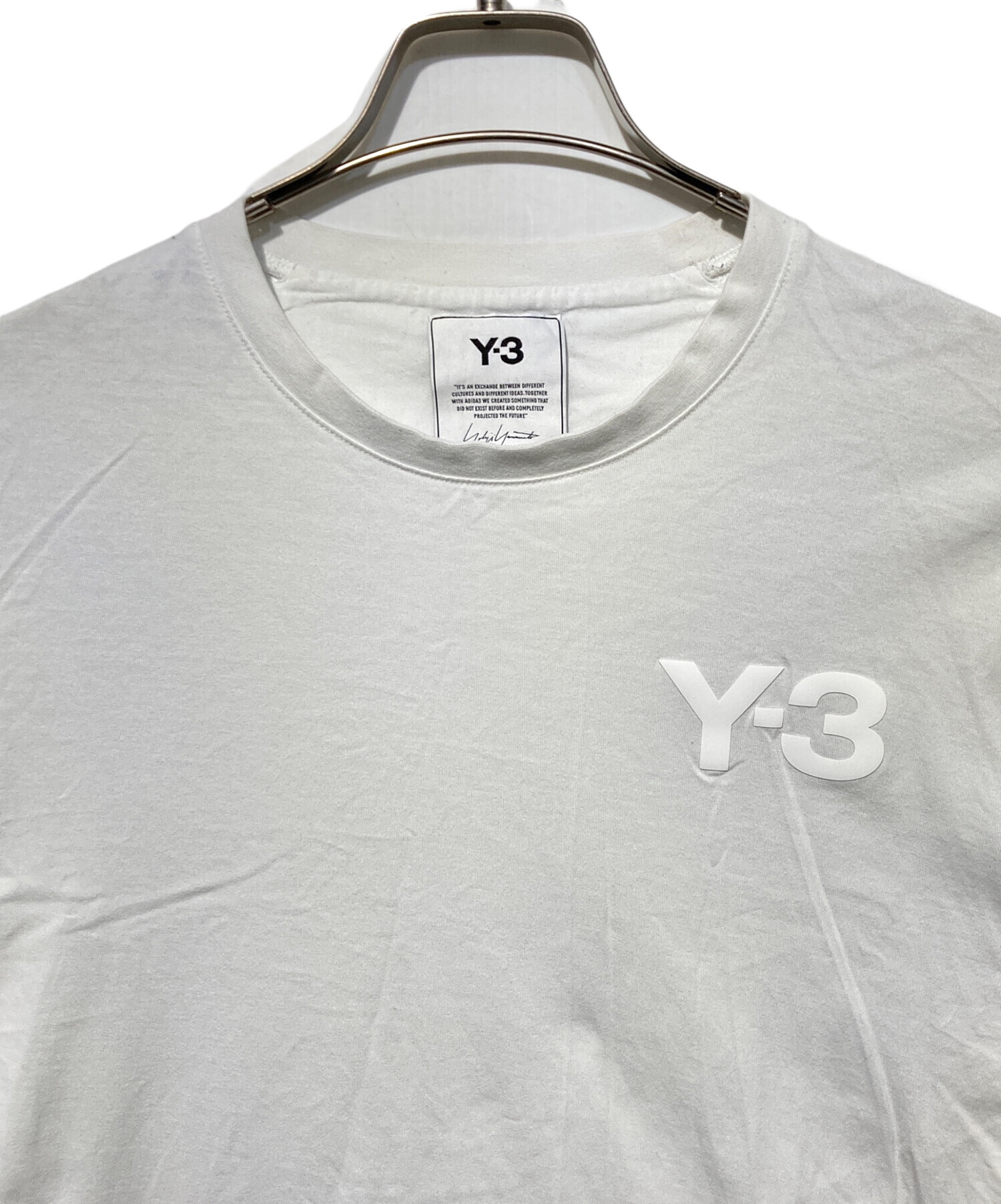 中古・古着通販】Y-3 (ワイスリー) ロゴカットソー ホワイト サイズ:M