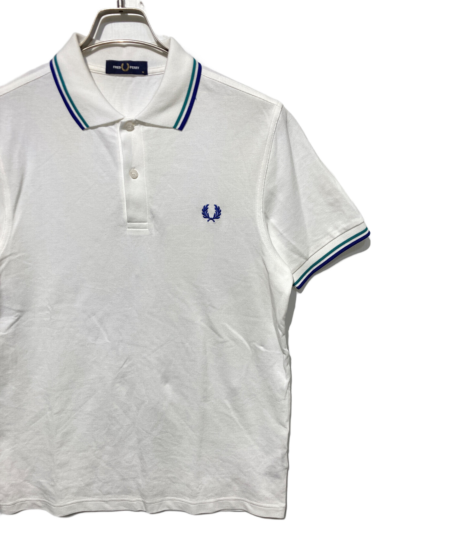 【新品☆未使用】FRED PERRY ポロシャツ ホワイト 中古・古着通販】FRED PERRY (フレッドペリー) ポロシャツ ホワイト