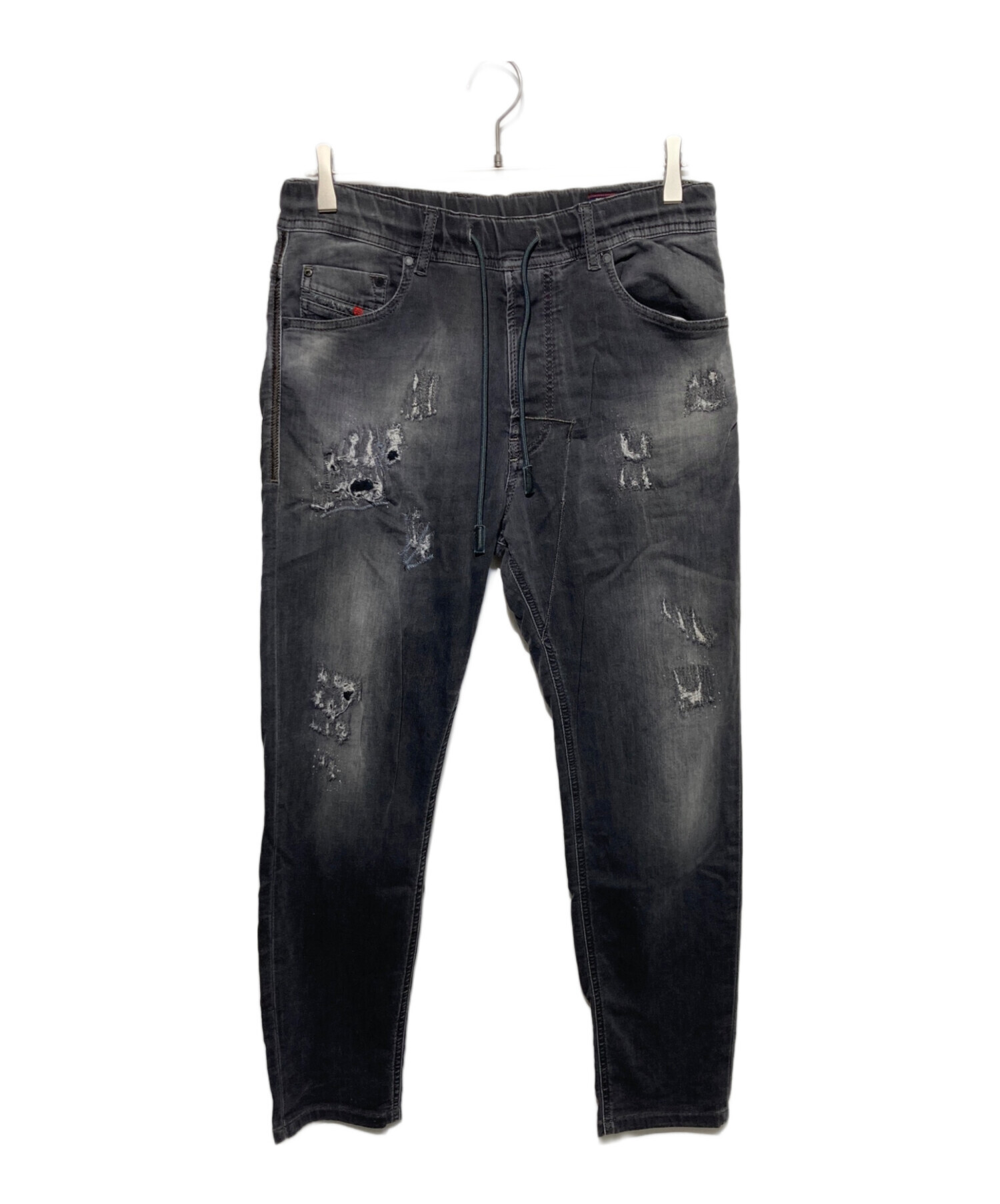 中古・古着通販】DIESEL (ディーゼル) ダメージジョグデニム ブラック 