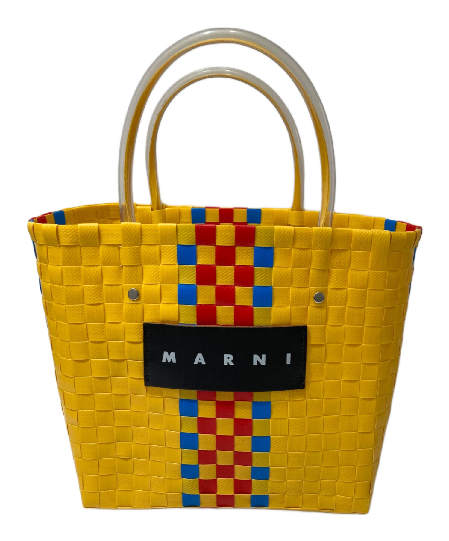 MARNI マルニ フラワーカフェ ピクニックバッグ ミニ イエロー 中古・古着通販】MARNI (マルニ) フラワーカフェ ピクニックバッグ