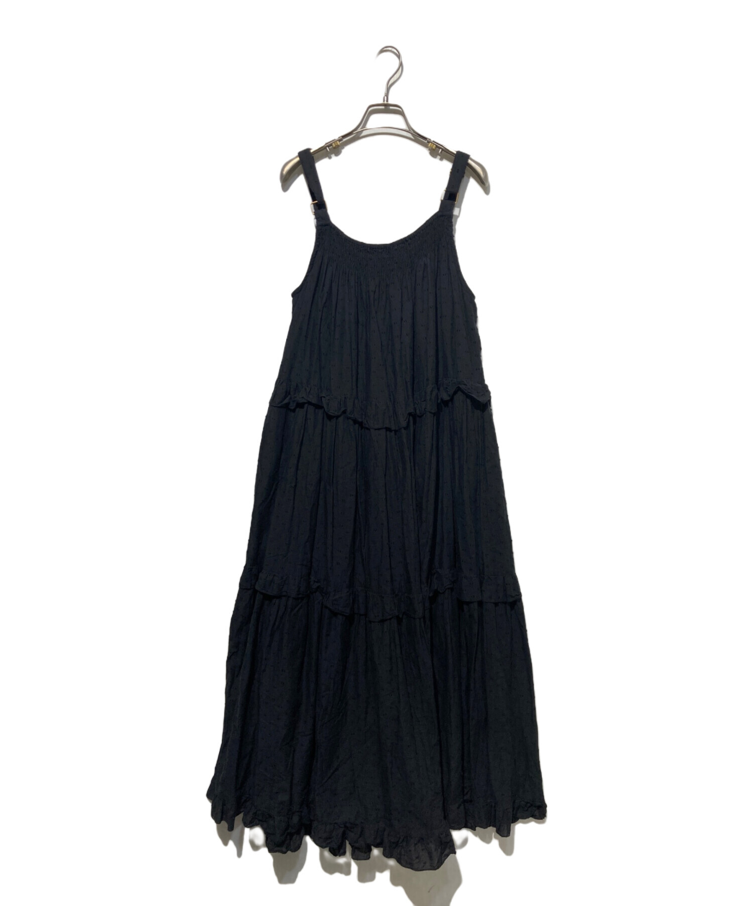中古・古着通販】freada (フリーダ) ドットフリルワンピース ブラック