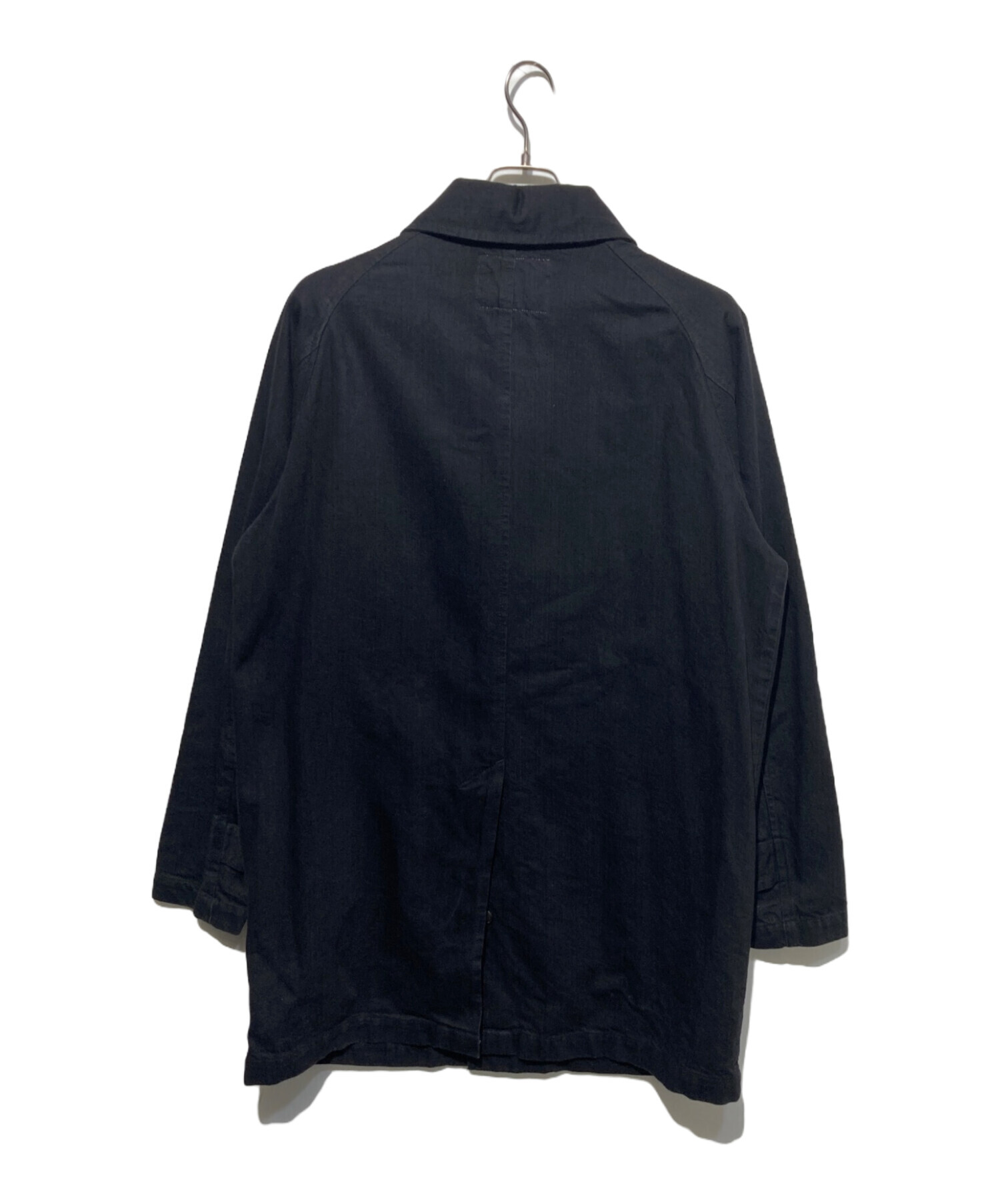 19SS【美品】☆CALEE　キャリー：デニム　ステンカラーコート　ホワイトＬ ステンカラーコート キャリー：デニム 19SS美品☆CALEE nine ジャケット 秋冬の名コンビステンカラーコート×デニムのお手本コーデ5選