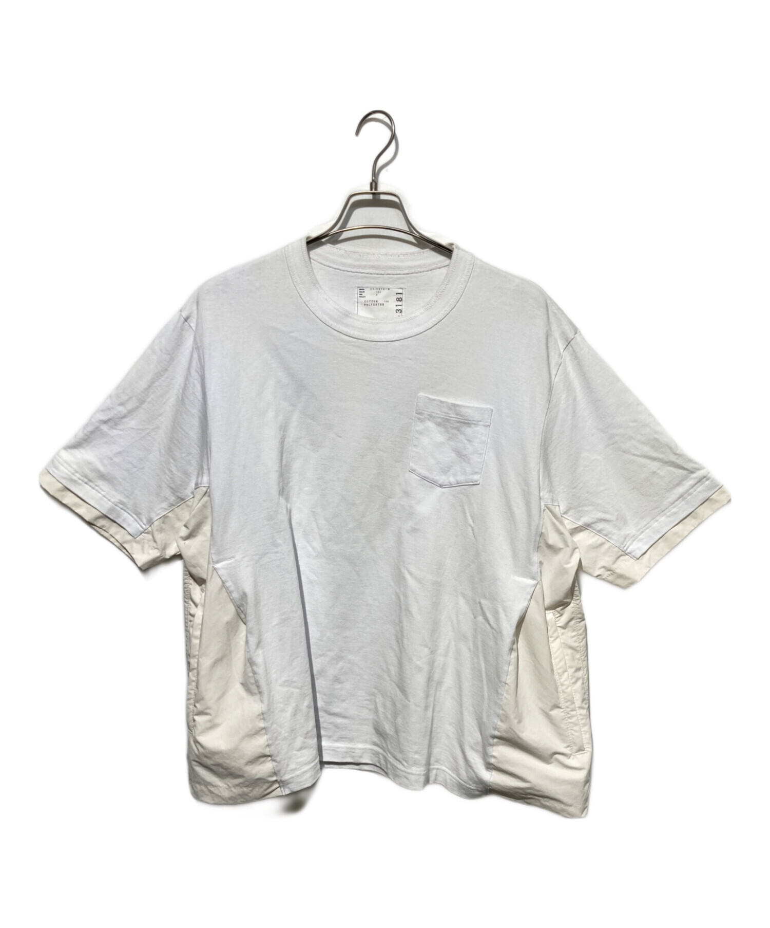 中古・古着通販】sacai (サカイ) 再構築ナイロンドッキングTシャツ