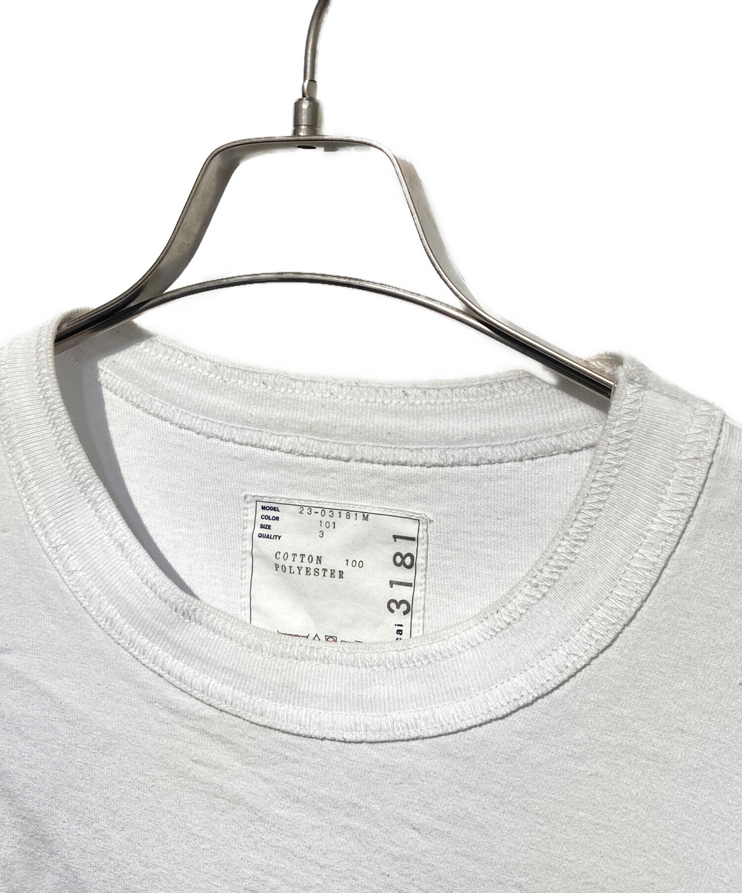 中古・古着通販】sacai (サカイ) 再構築ナイロンドッキングTシャツ