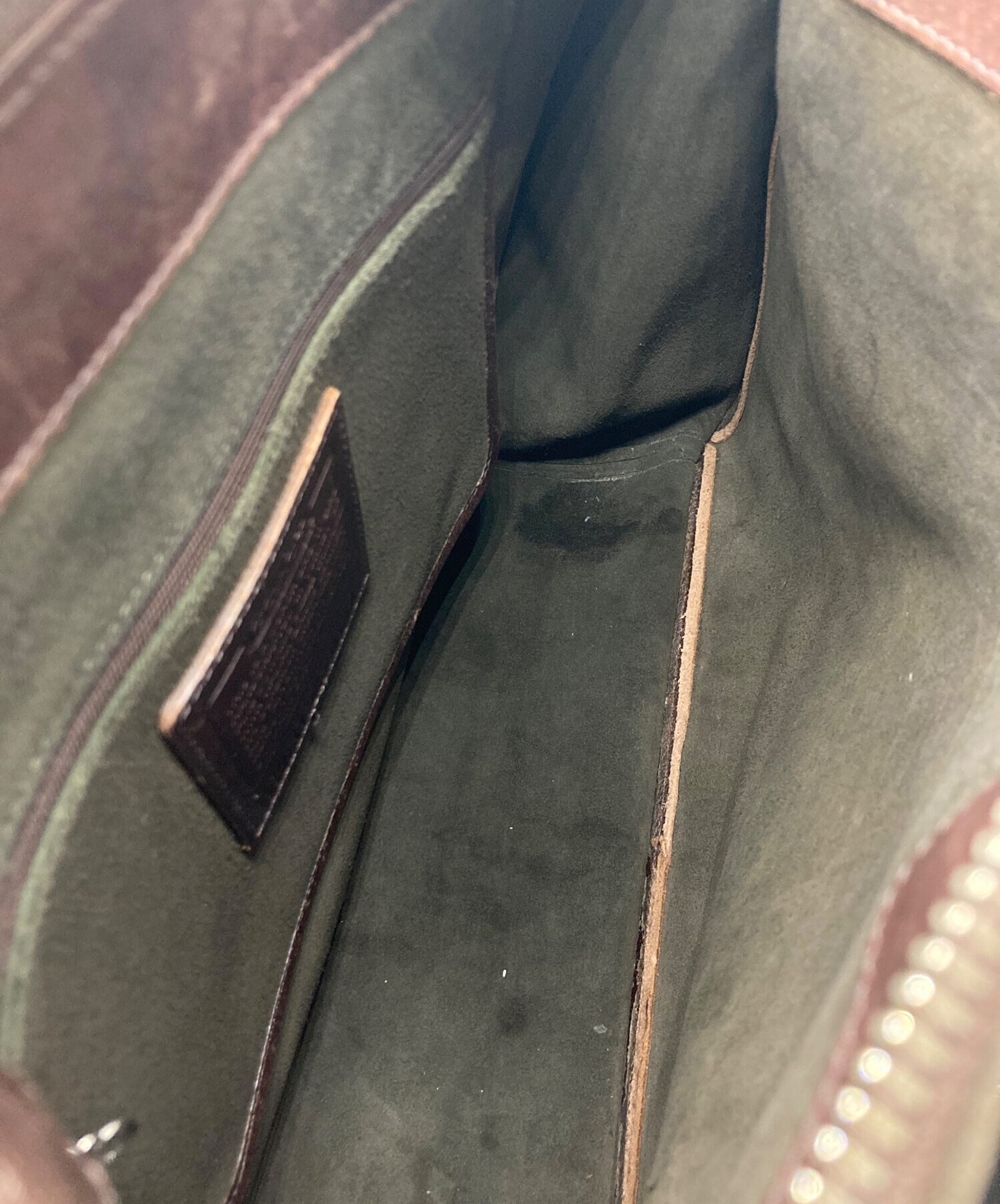 中古・古着通販】COACH (コーチ) スエードワンショルダーバッグ カーキ
