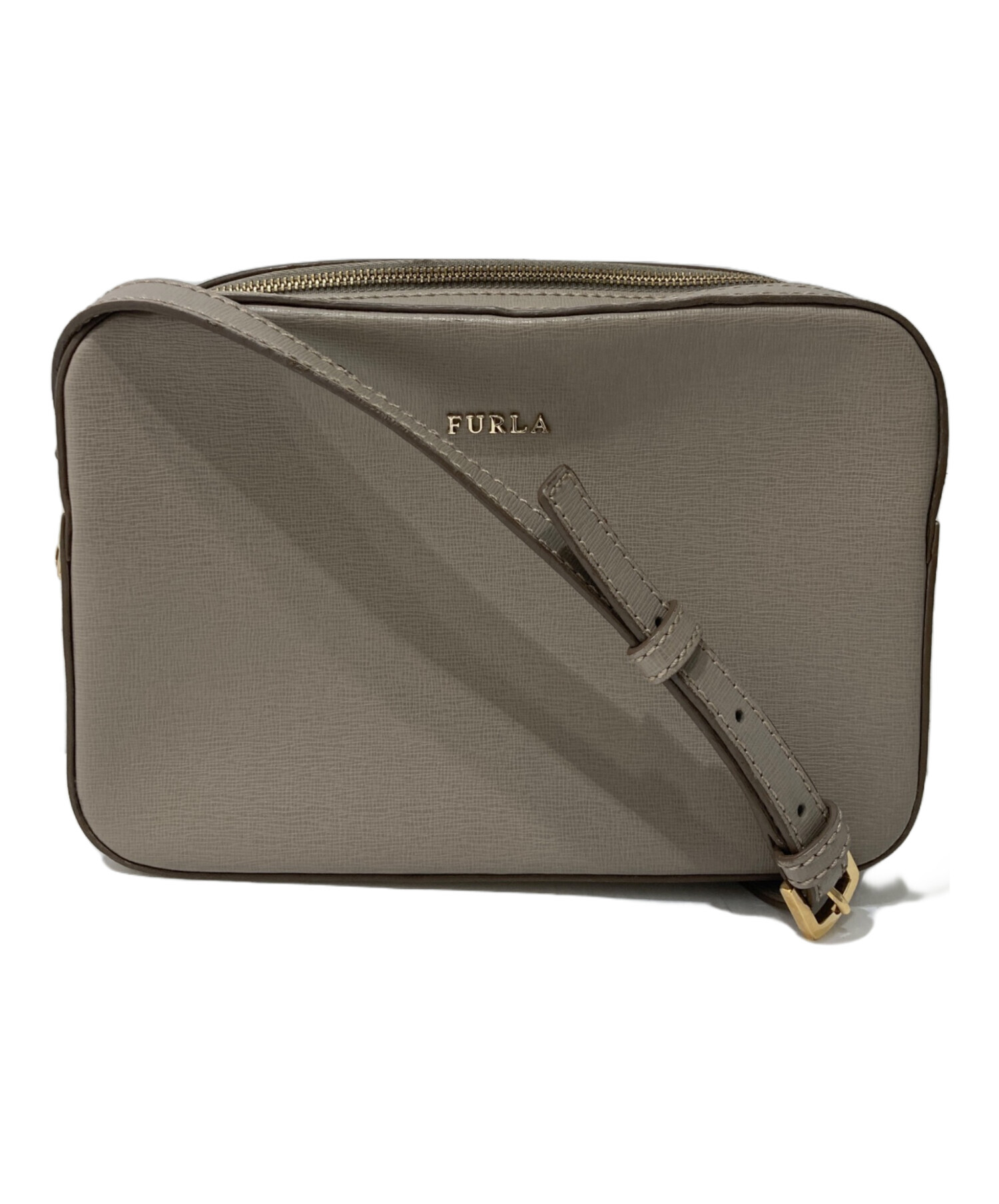 中古・古着通販】FURLA (フルラ) ショルダーバッグ グレージュ 