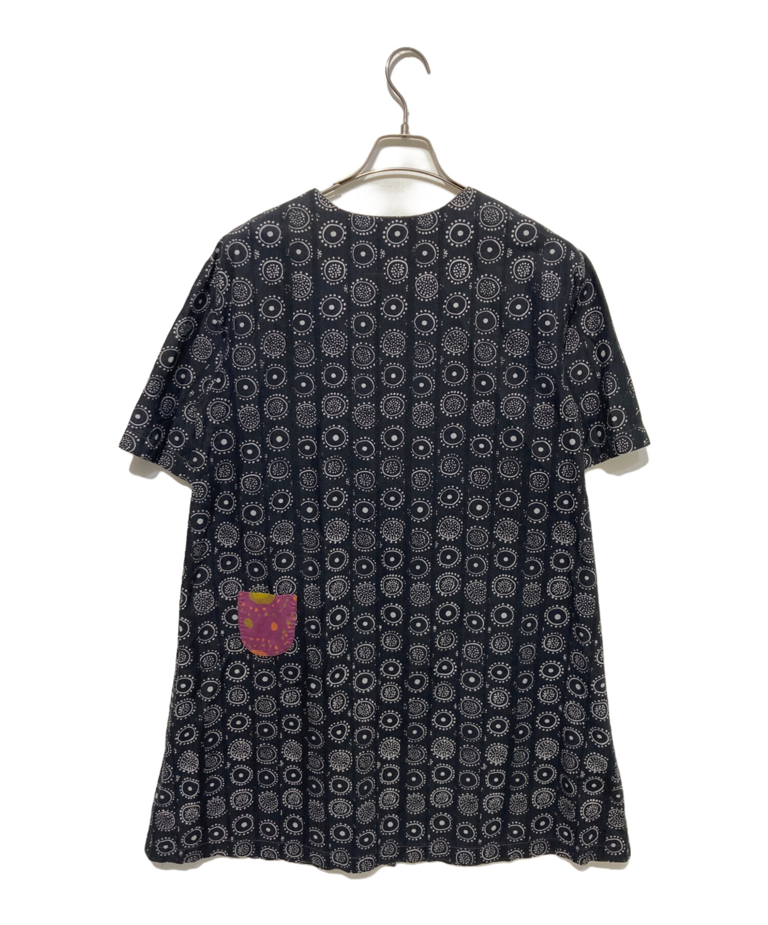中古・古着通販】marimekko (マリメッコ) 総柄ワンピース ブラック 