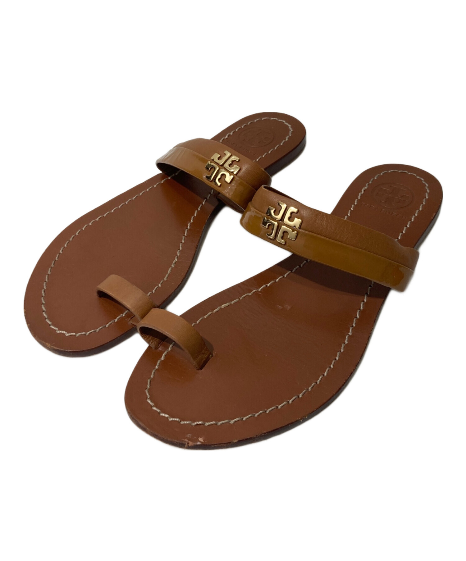 中古・古着通販】TORY BURCH (トリーバーチ) ロゴ金具レザーサンダル