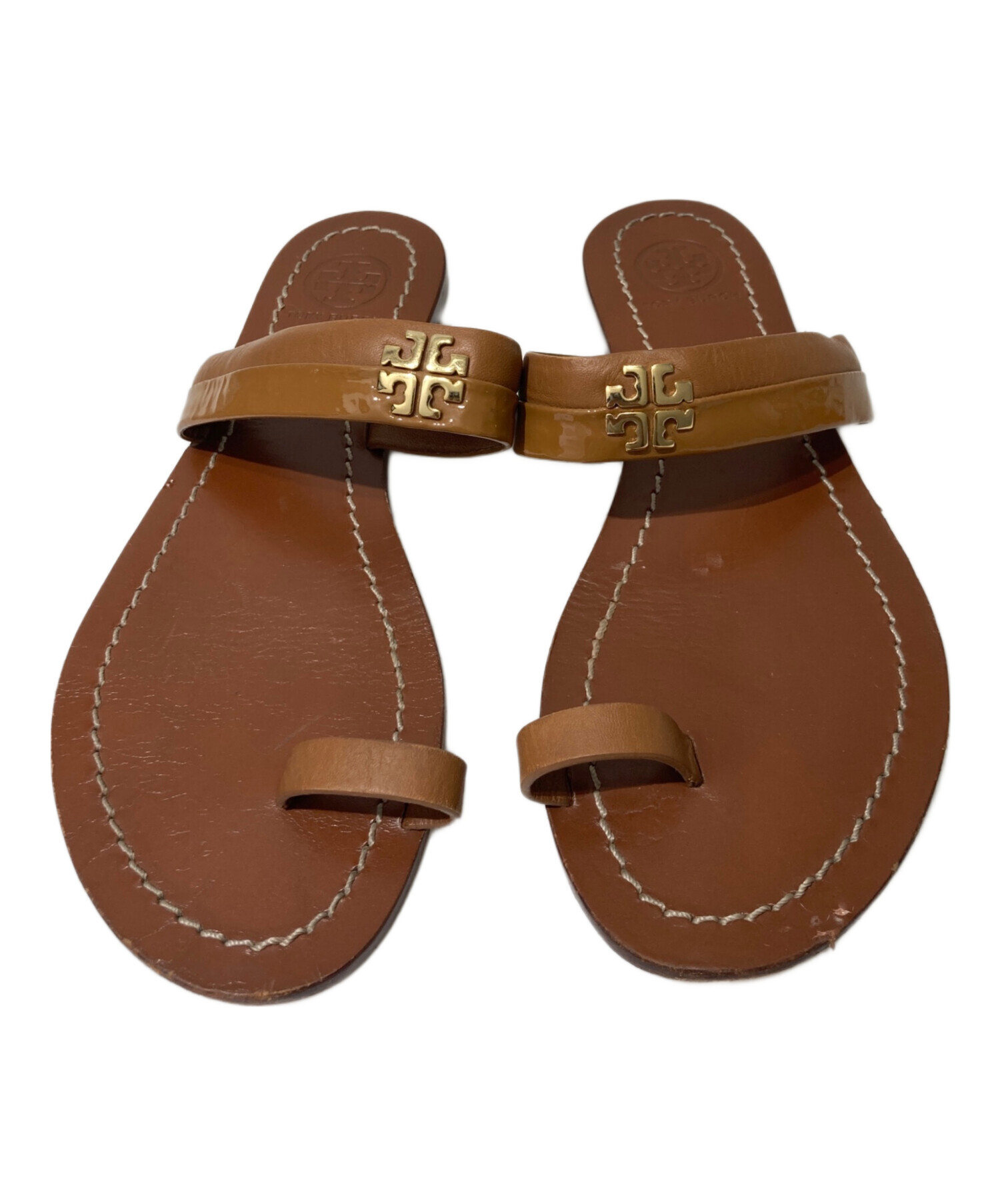 中古・古着通販】TORY BURCH (トリーバーチ) ロゴ金具レザーサンダル