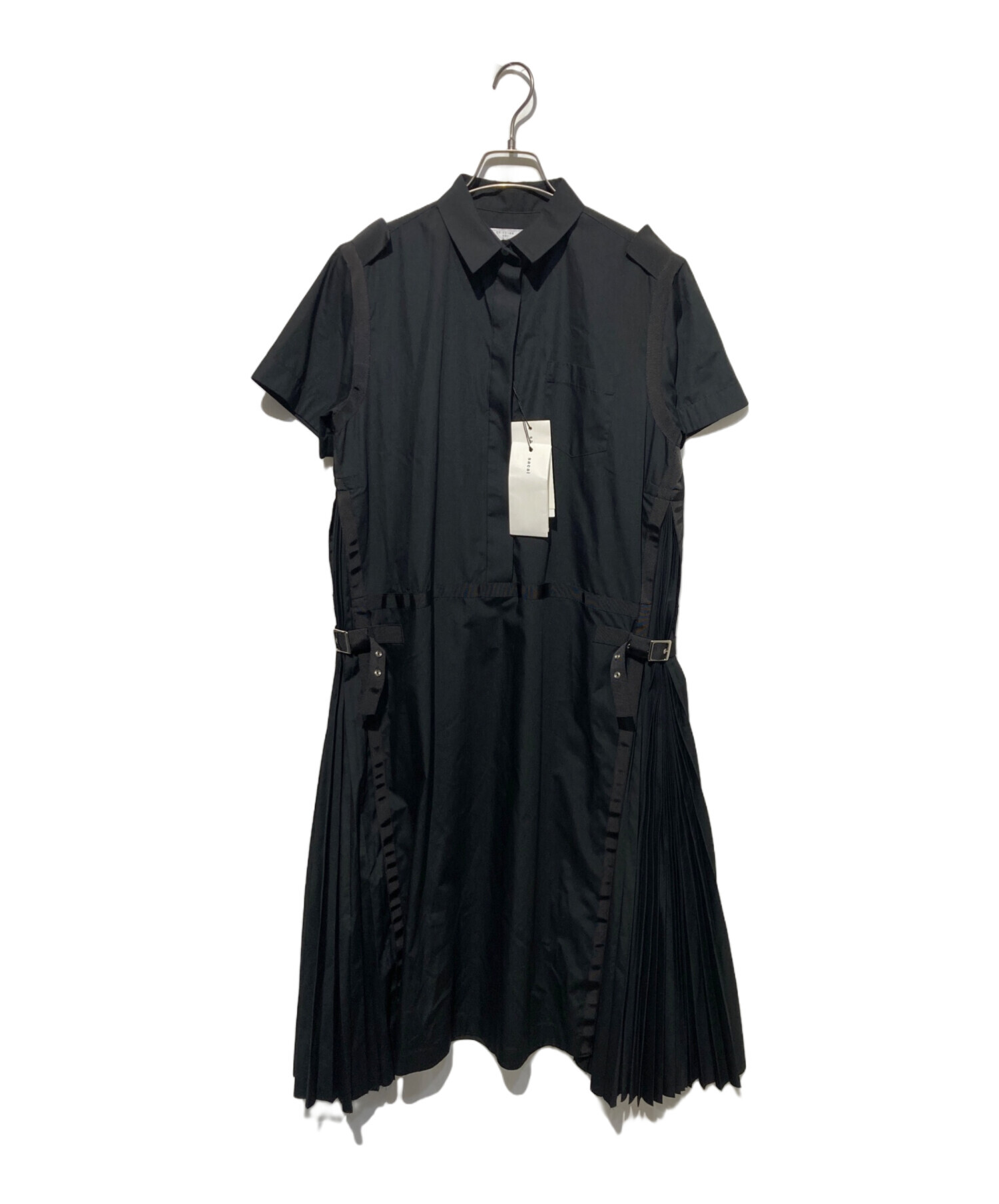 sacai タグ付き　2025SS アシンメトリーポプリンドレス 中古・古着通販】sacai (サカイ) コットンポプリンドレス ブラック