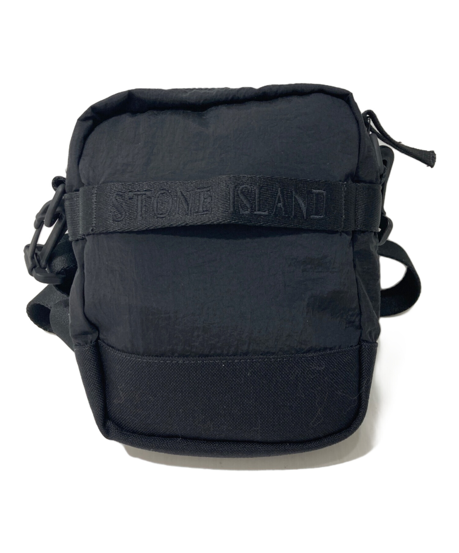 STONE  ナイロンメタル ショルダーバッグ ブラック 黒 BAG 中古・古着通販】STONE ISLAND (ストーンアイランド) ナイロン