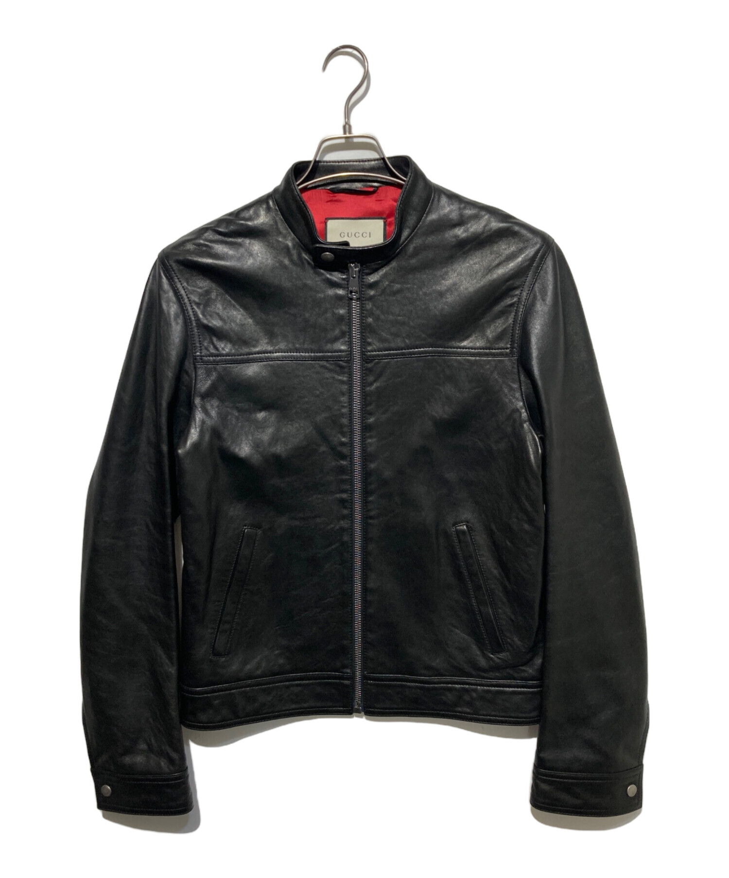 中古・古着通販】GUCCI (グッチ) シングルライダースジャケット 