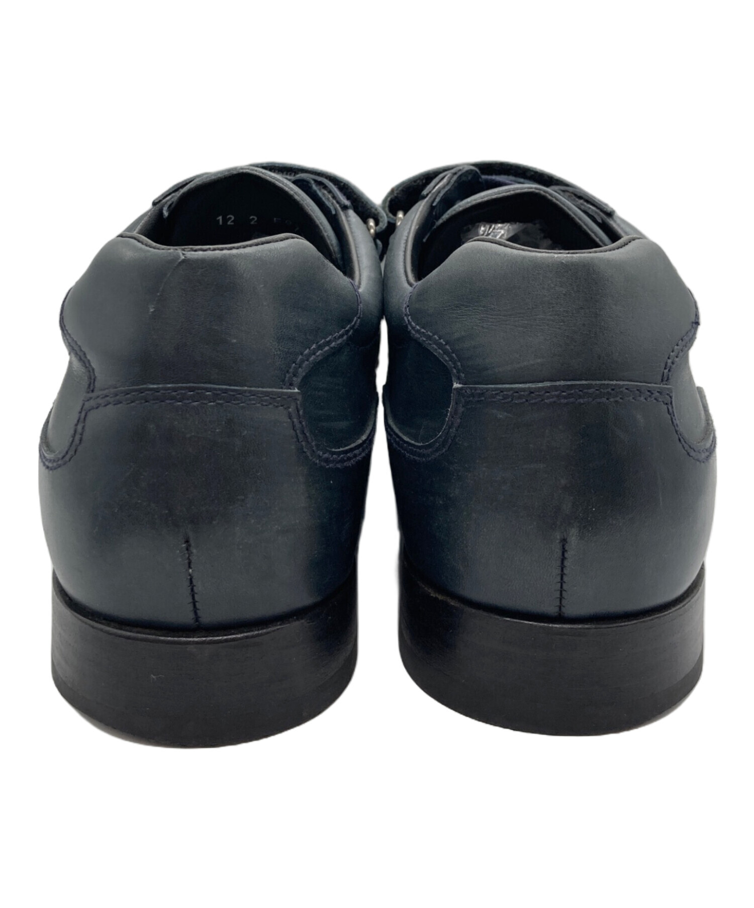 中古・古着通販】PRADA (プラダ) ベルクロレザーシューズ ネイビー