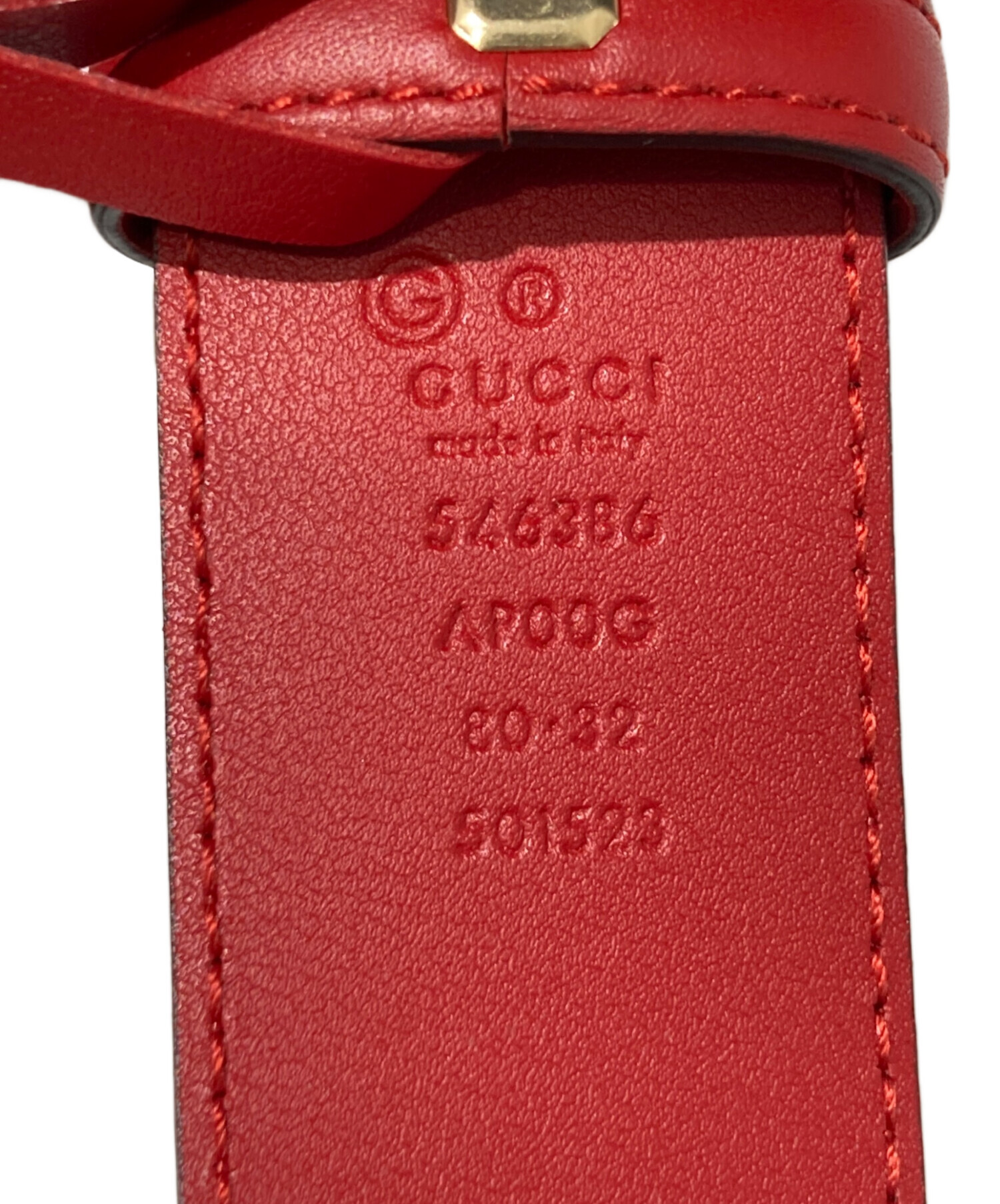 中古・古着通販】GUCCI (グッチ) インターロッキングGベルト レッド