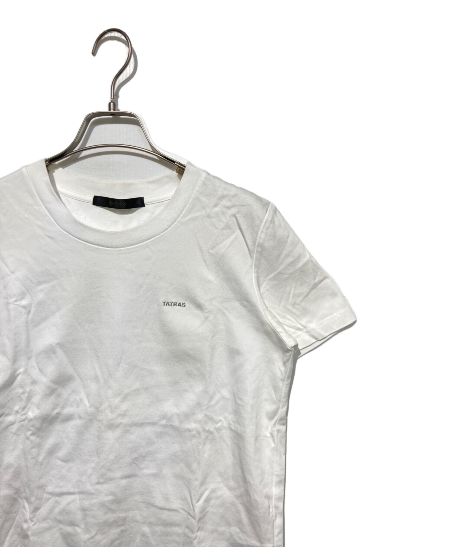 中古・古着通販】TATRAS (タトラス) ロゴTシャツ ホワイト サイズ:02