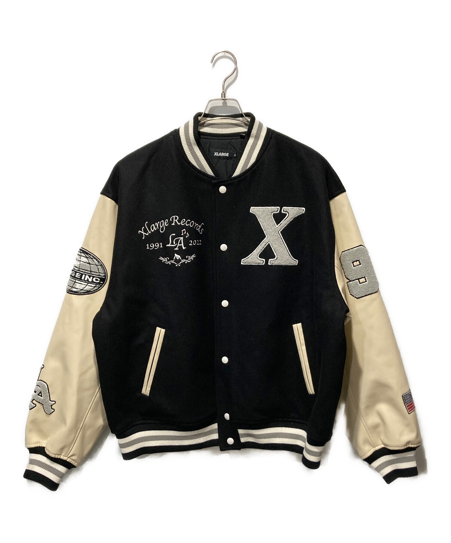 中古・古着通販】X-LARGE (エクストララージ) スタジャン ブラック