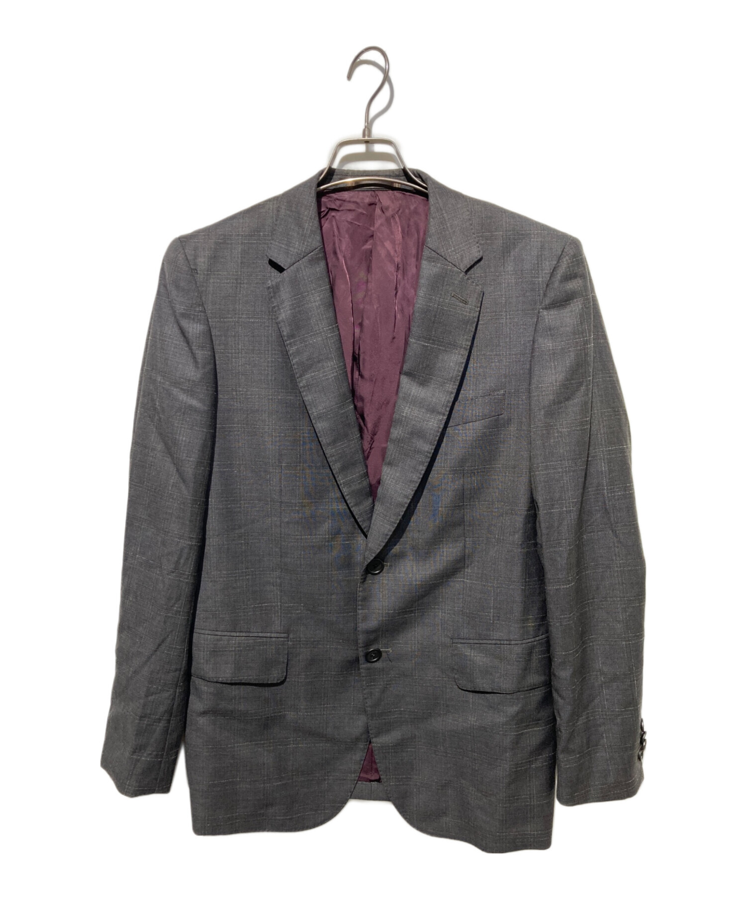 Paul Smith メンズスーツ グレーンチェック柄（グレー✖️ピンク）Lサイズ 中古・古着通販】PAUL SMITH (ポールスミス) セットアップスーツ