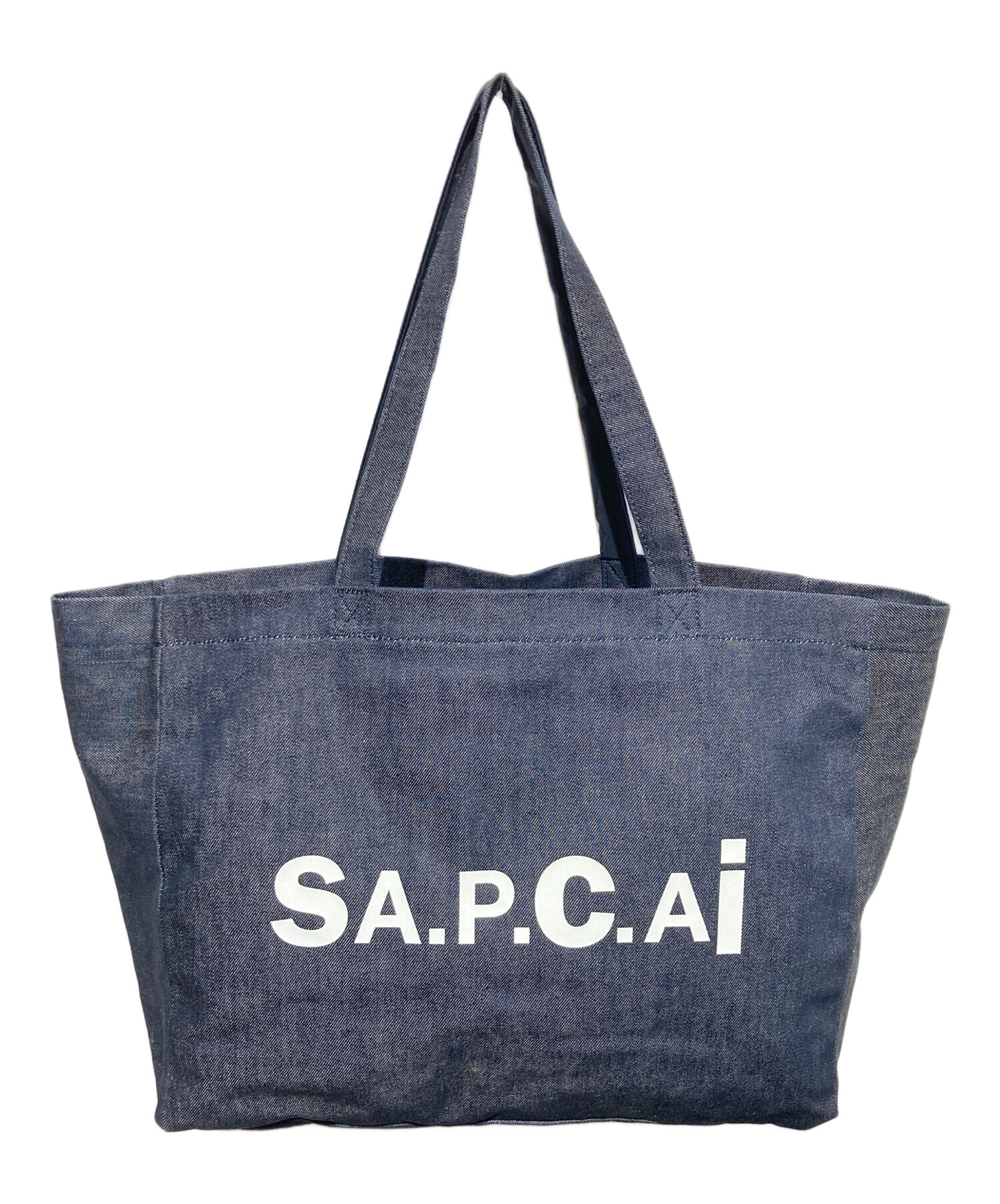 sacai × APC リバーシブル　デニムトートバッグ　ハンドバッグ 中古・古着通販】sacai (サカイ) A.P.C. (アーペーセー) リバーシブル