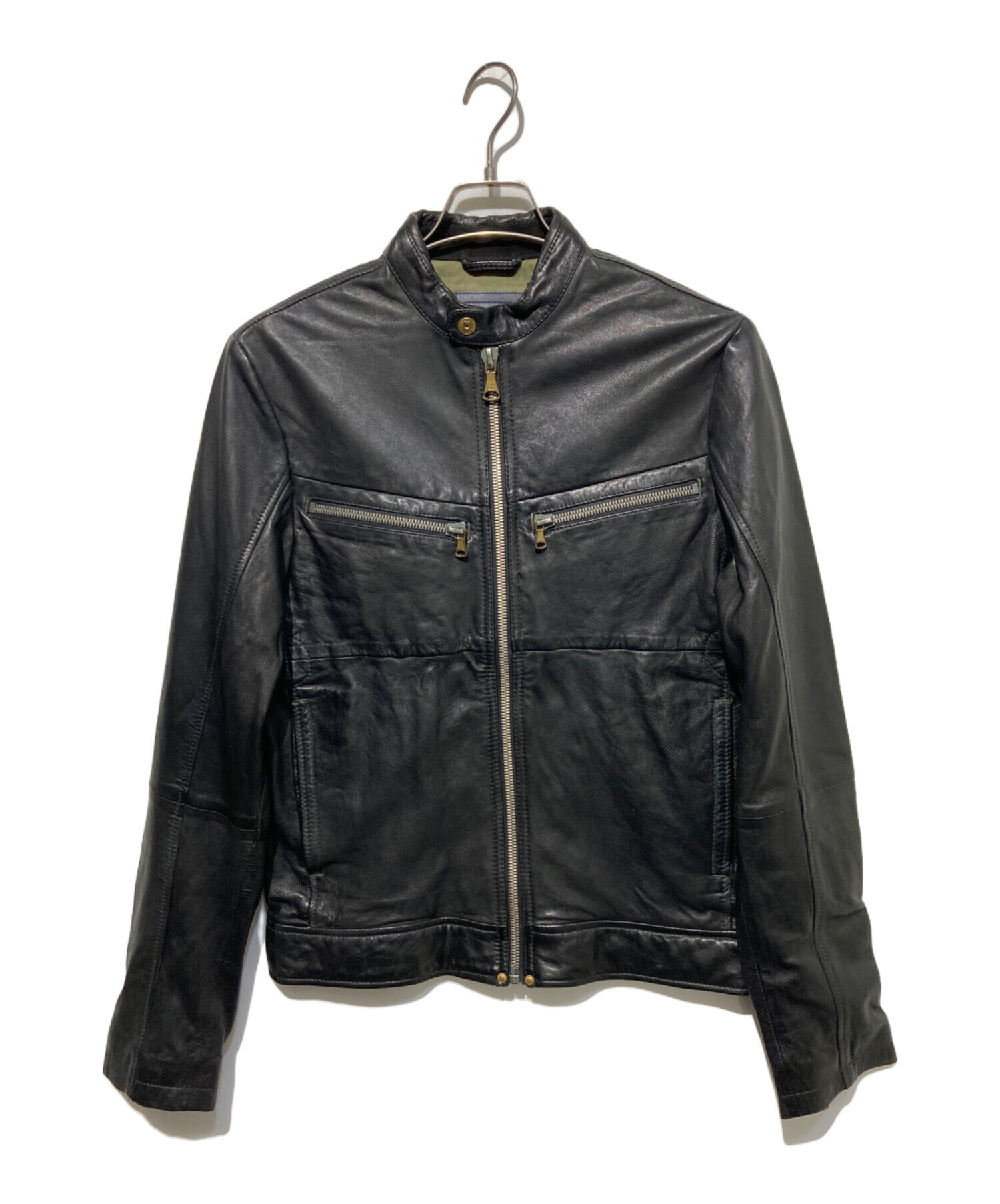 中古・古着通販】G-STAR RAW (ジースターロゥ) RE LEATHER BIKER JKT
