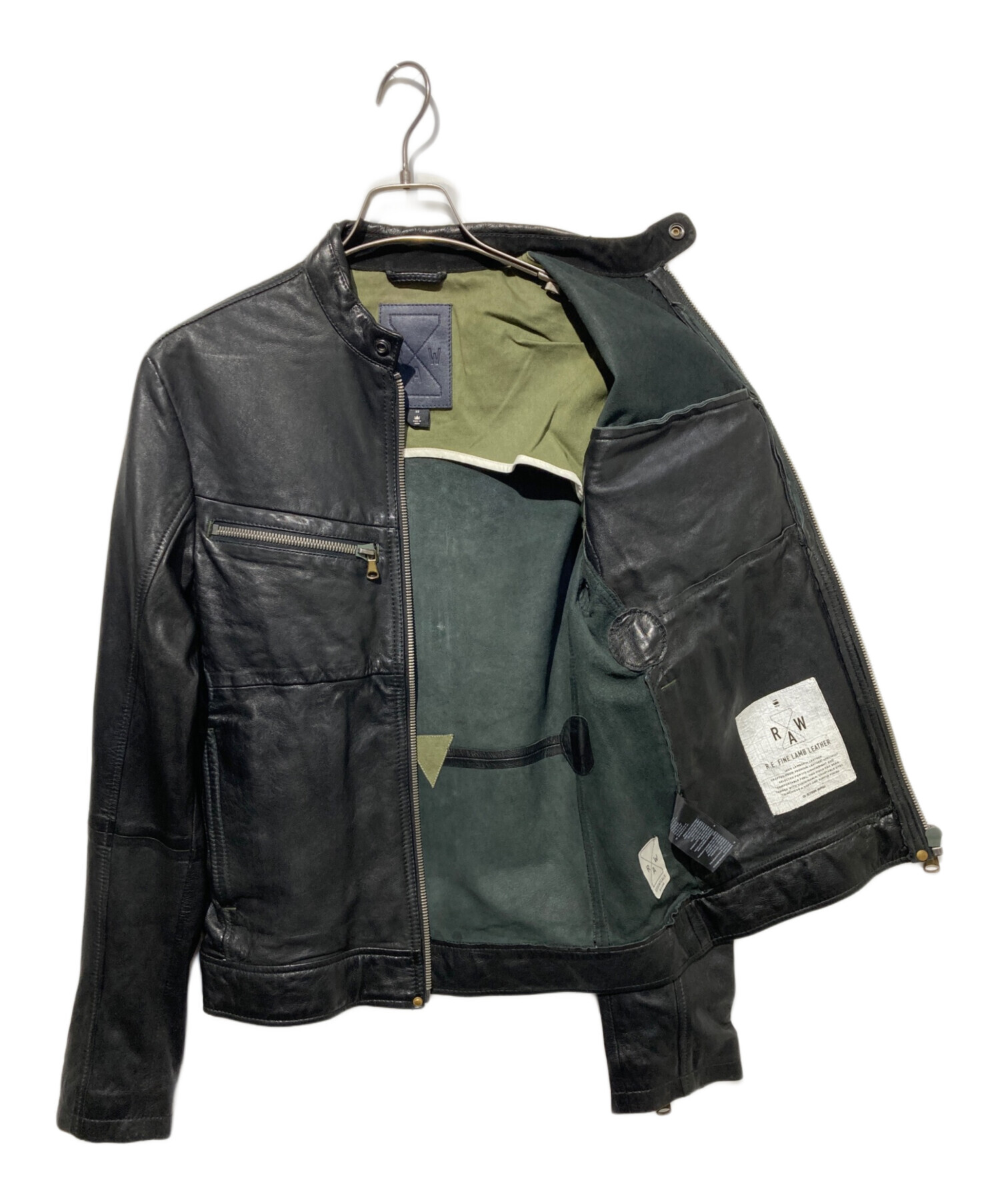 中古・古着通販】G-STAR RAW (ジースターロゥ) RE LEATHER BIKER JKT
