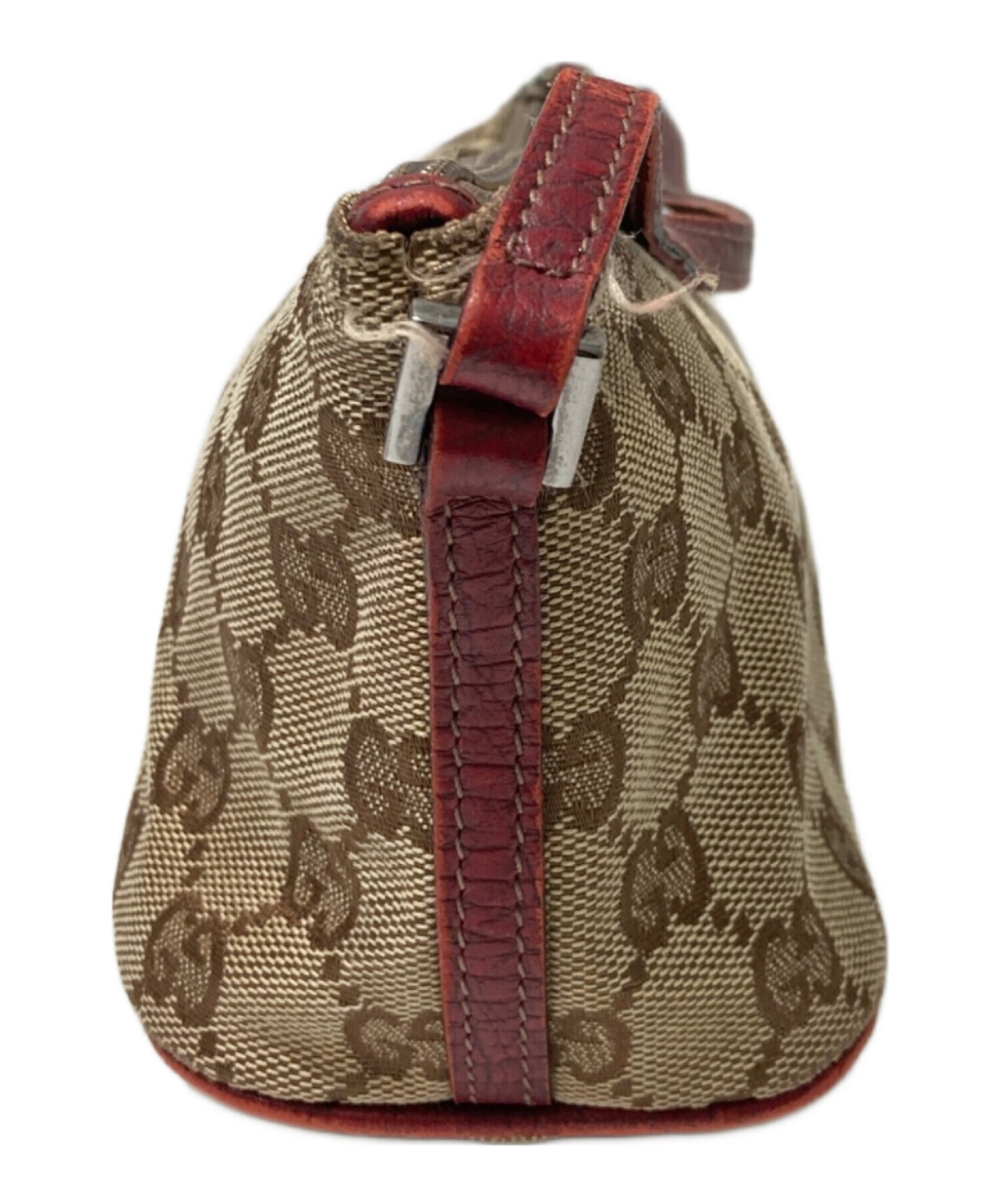 【GUCCI】グッチ GGキャンバス アクセサリーポーチ ミニバッグ レッド 中古・古着通販】GUCCI (グッチ) GGキャンバスアクセサリーポーチ