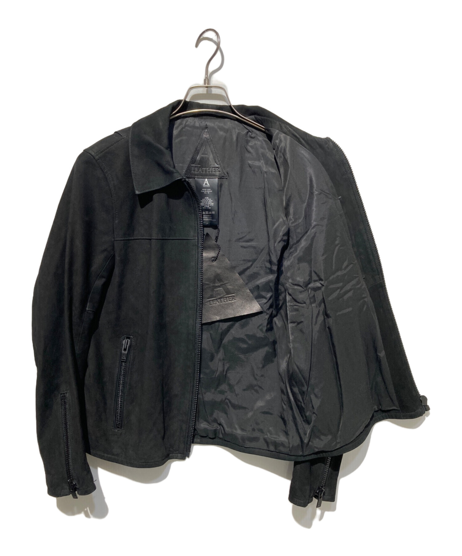 中古・古着通販】A LEATHER (ア レザー) Drizzler jacket ブラック