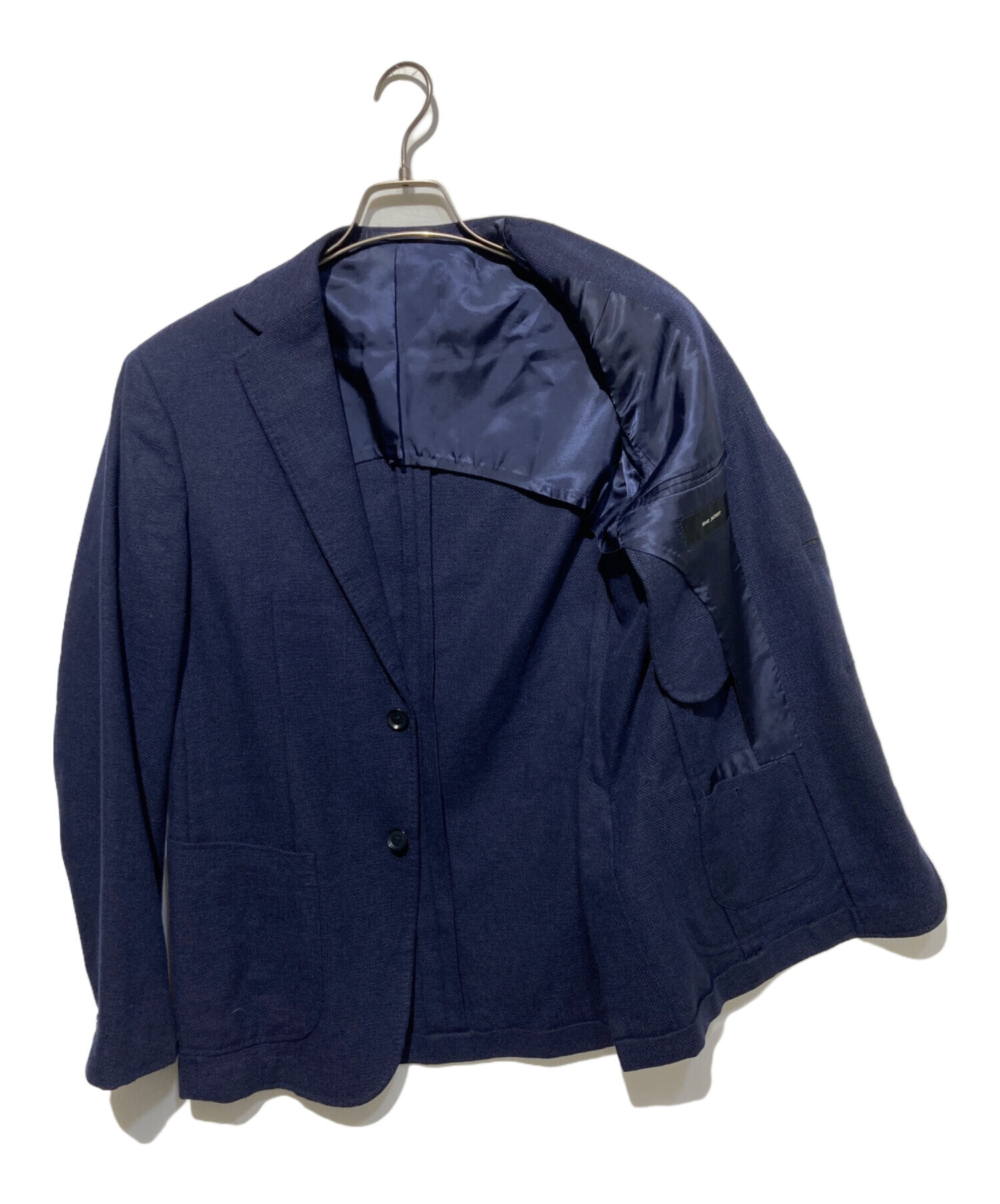 RING JACKET テーラードジャケット ダブル リネン100 ネイビー 紺 中古・古着通販】RING JACKET (リングジャケット) テーラード