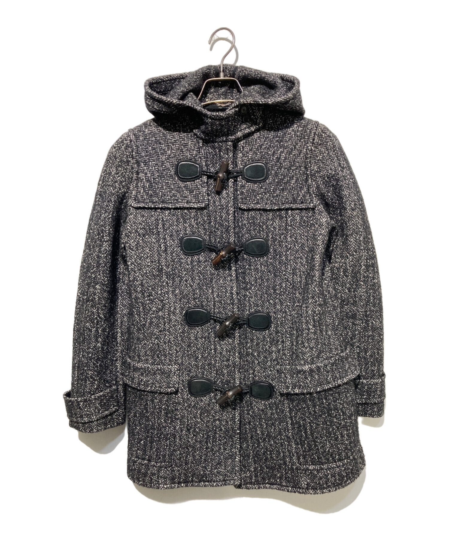 中古・古着通販】GUCCI (グッチ) ダッフルコート ブラック サイズ:40 中古・古着通販】GUCCI (グッチ) ダッフルコート ブラック サイズ:40