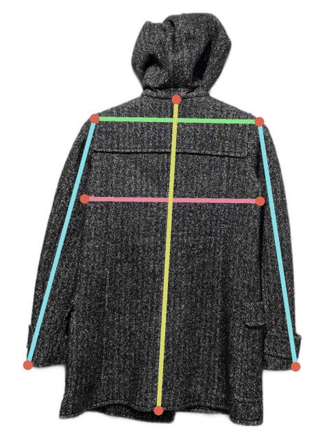 中古・古着通販】GUCCI (グッチ) ダッフルコート ブラック サイズ:40