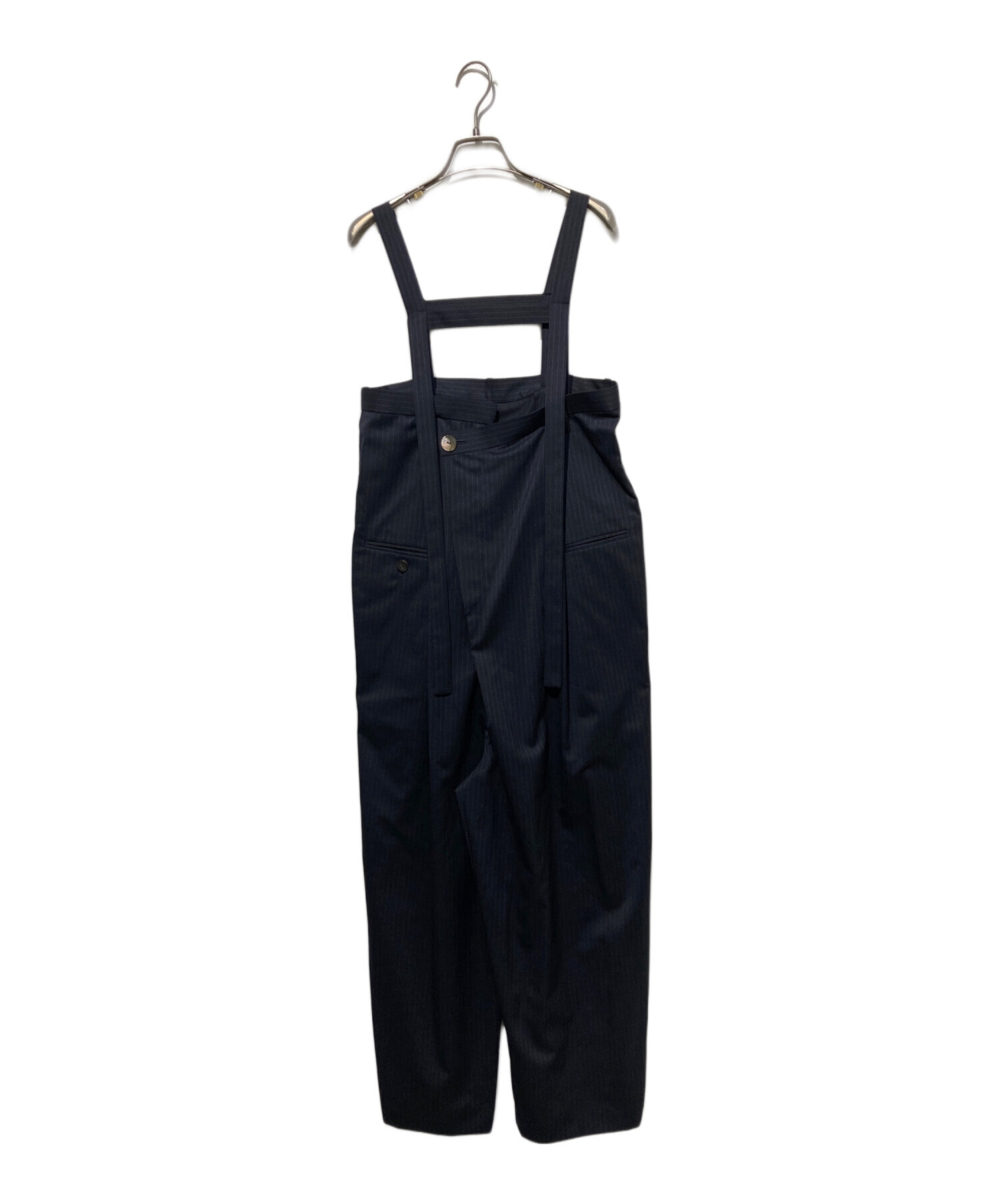 ENFOLD STRAP TROUSERS　36 セットアップ　エンフォルド 中古・古着通販】ENFOLD (エンフォルド) STRAP-TROUSERS ネイビー