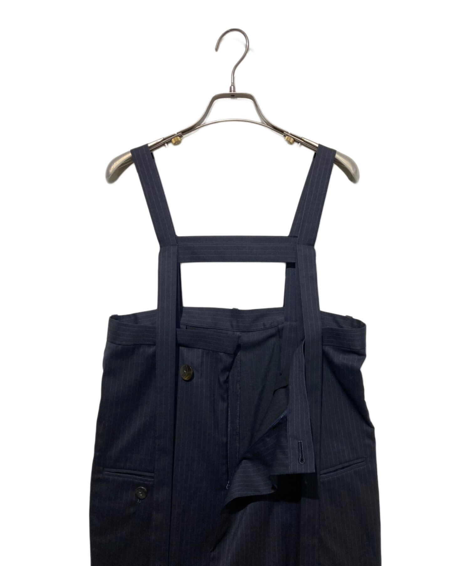 中古・古着通販】ENFOLD (エンフォルド) STRAP-TROUSERS ネイビー