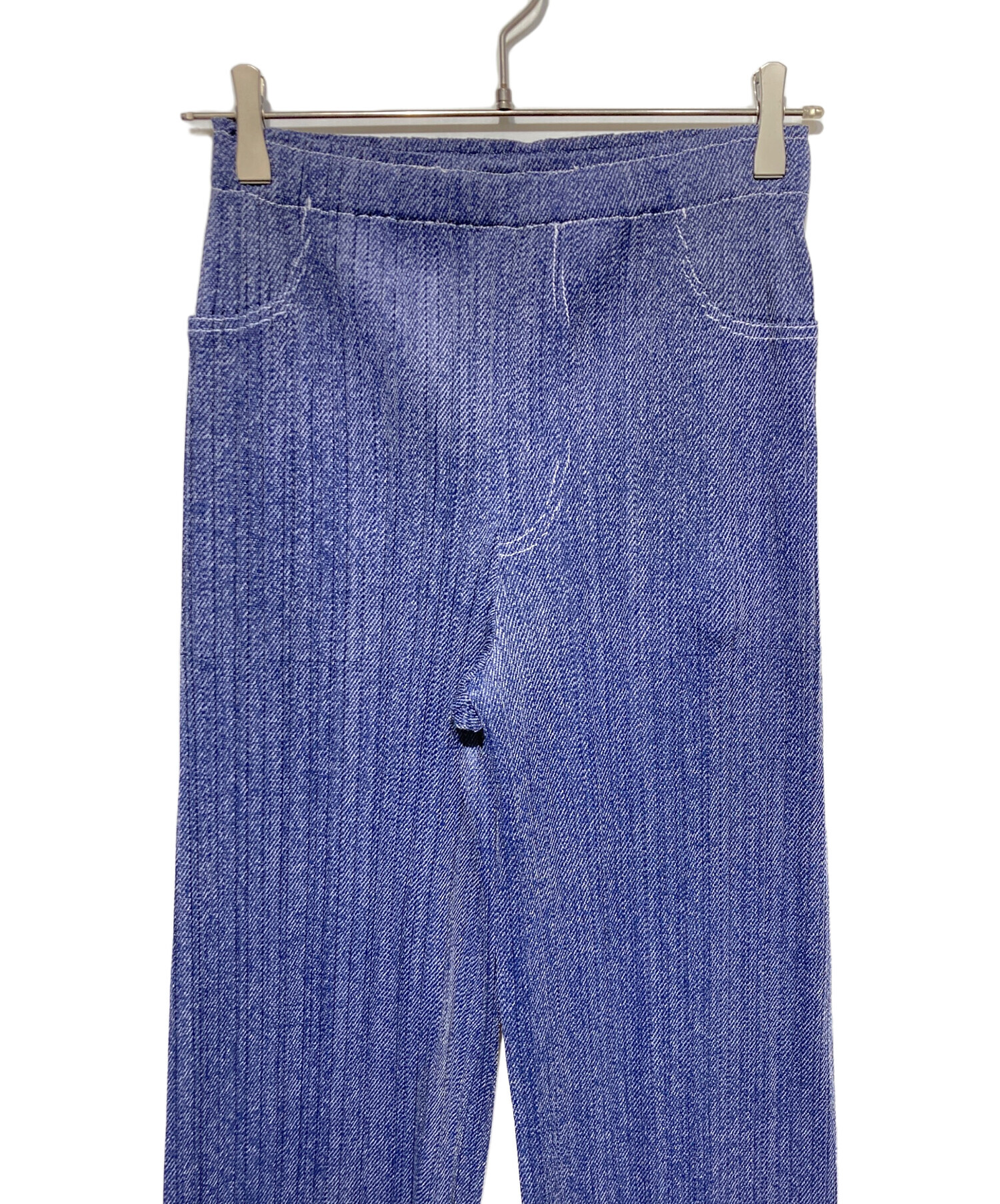 【新品】PLEATS PLEASE プリーツプリーズ　コットンデニムパンツ　3 中古・古着通販】PLEATS PLEASE (プリーツプリーズ) COTTON DENIM