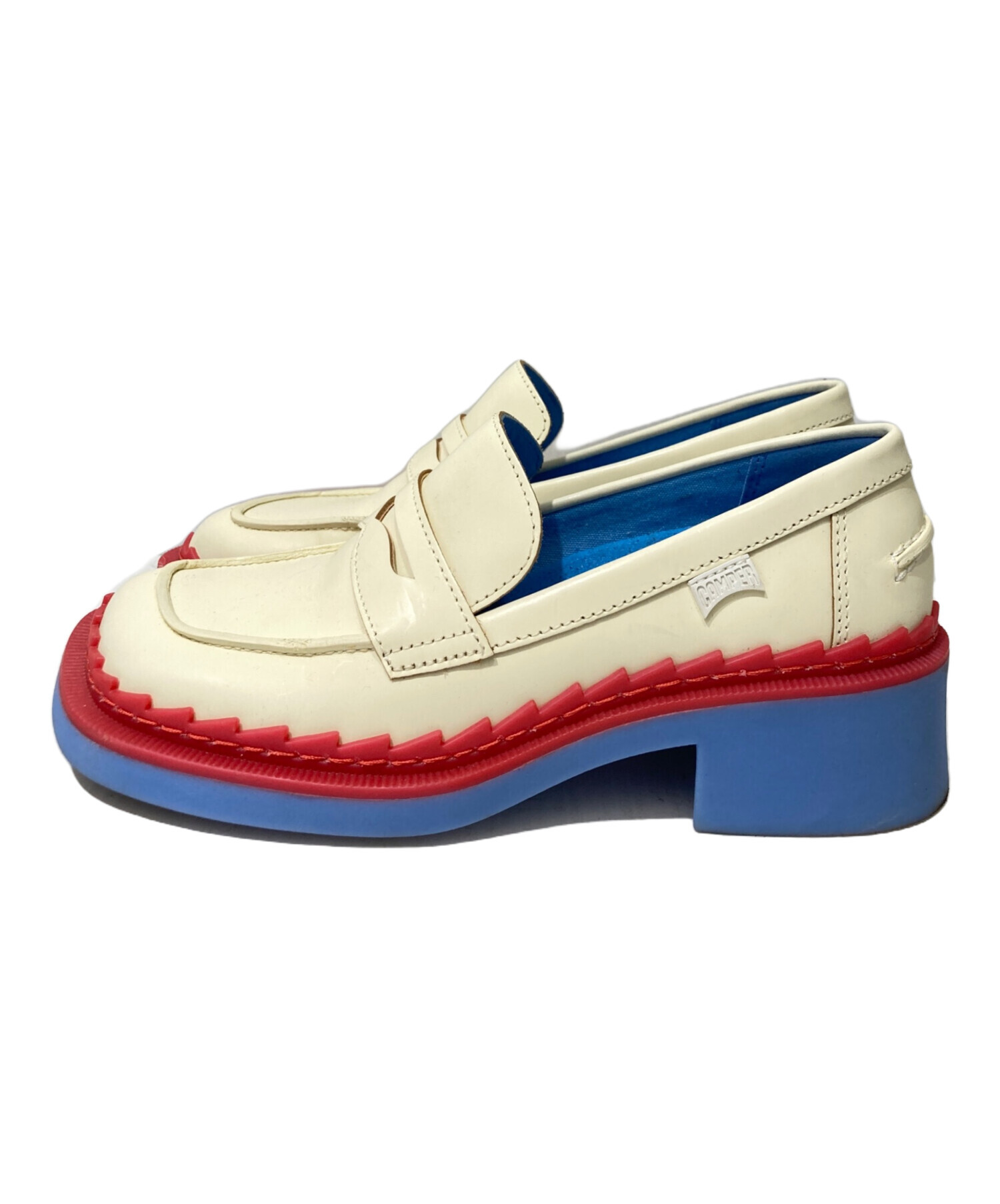 中古・古着通販】CAMPER (カンペール) ローファー ブルー×ベージュ