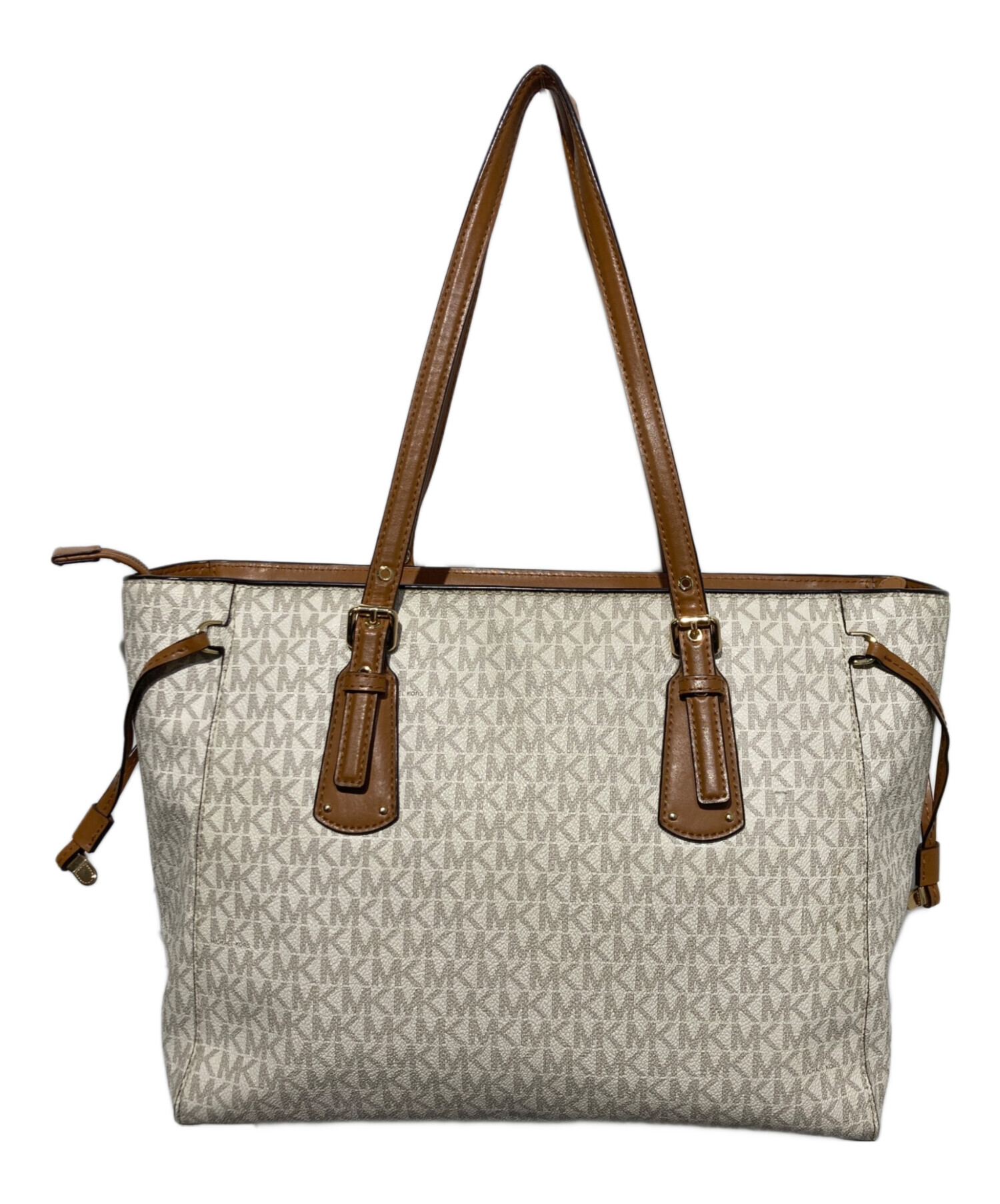 MICHAEL KORS 　　トートバッグ　MK シグネチャーブラウン 中古・古着通販】MICHAEL KORS (マイケルコース) シグネチャートート