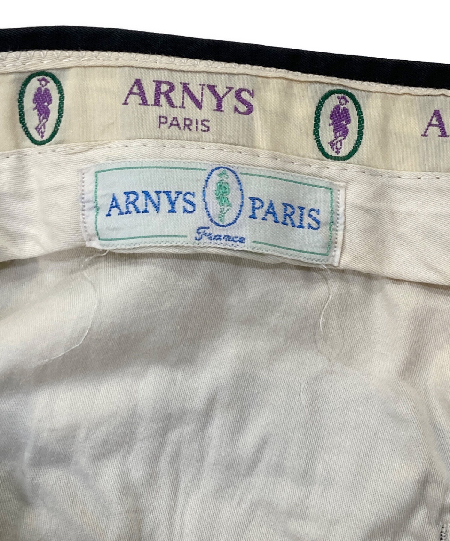 中古・古着通販】ARNYS (アルニス) コットンタックスラックス ブラック