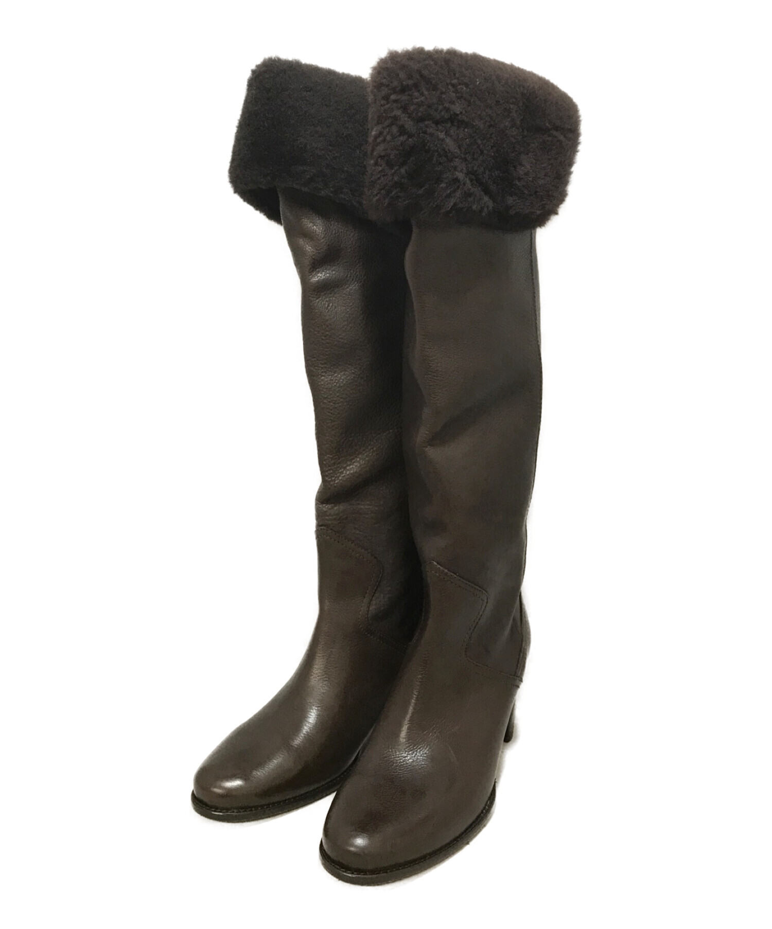 CORSA ROMA, 9 ブラウン ロングブーツ 38 コルソローマ ノーヴェ CORSO ROMA 9 セミルーズフィットインヒール