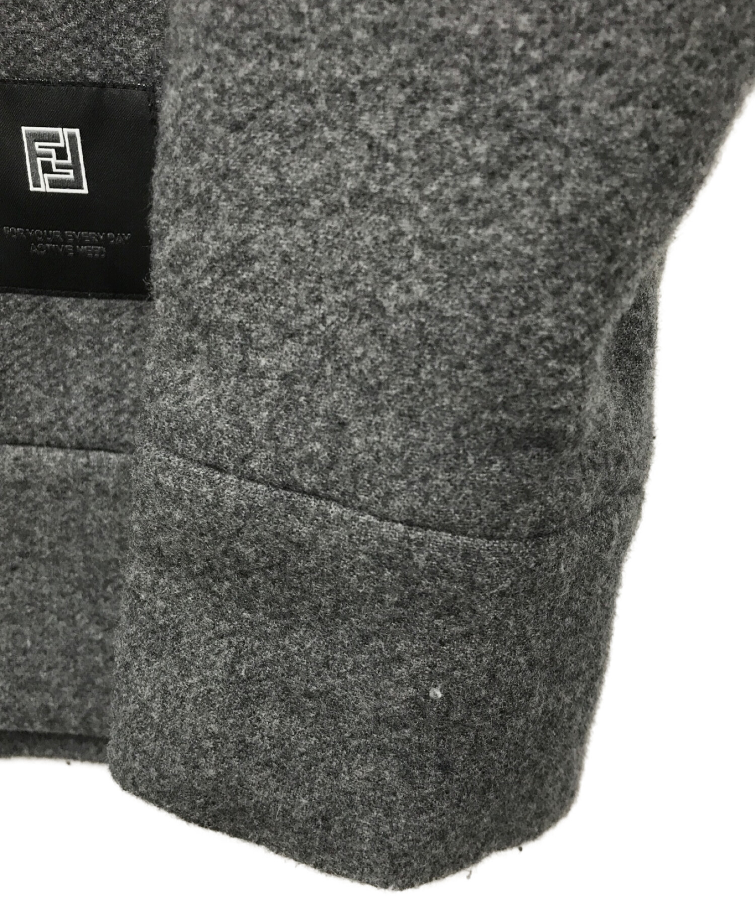 中古・古着通販】FENDI (フェンディ) カシミヤナイロンパーカー グレー