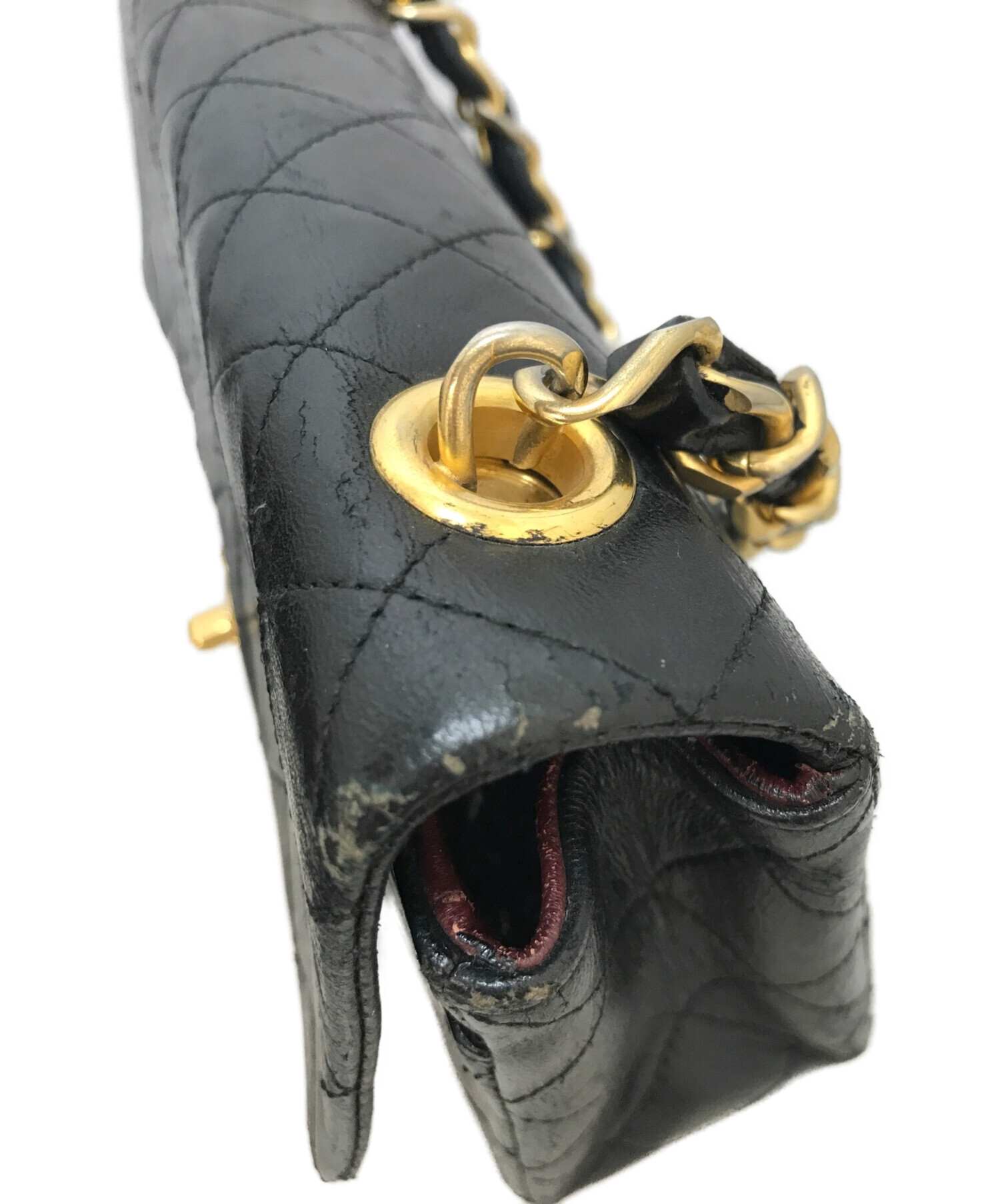 中古・古着通販】CHANEL (シャネル) チェーンハンドルバッグ ブラック 
