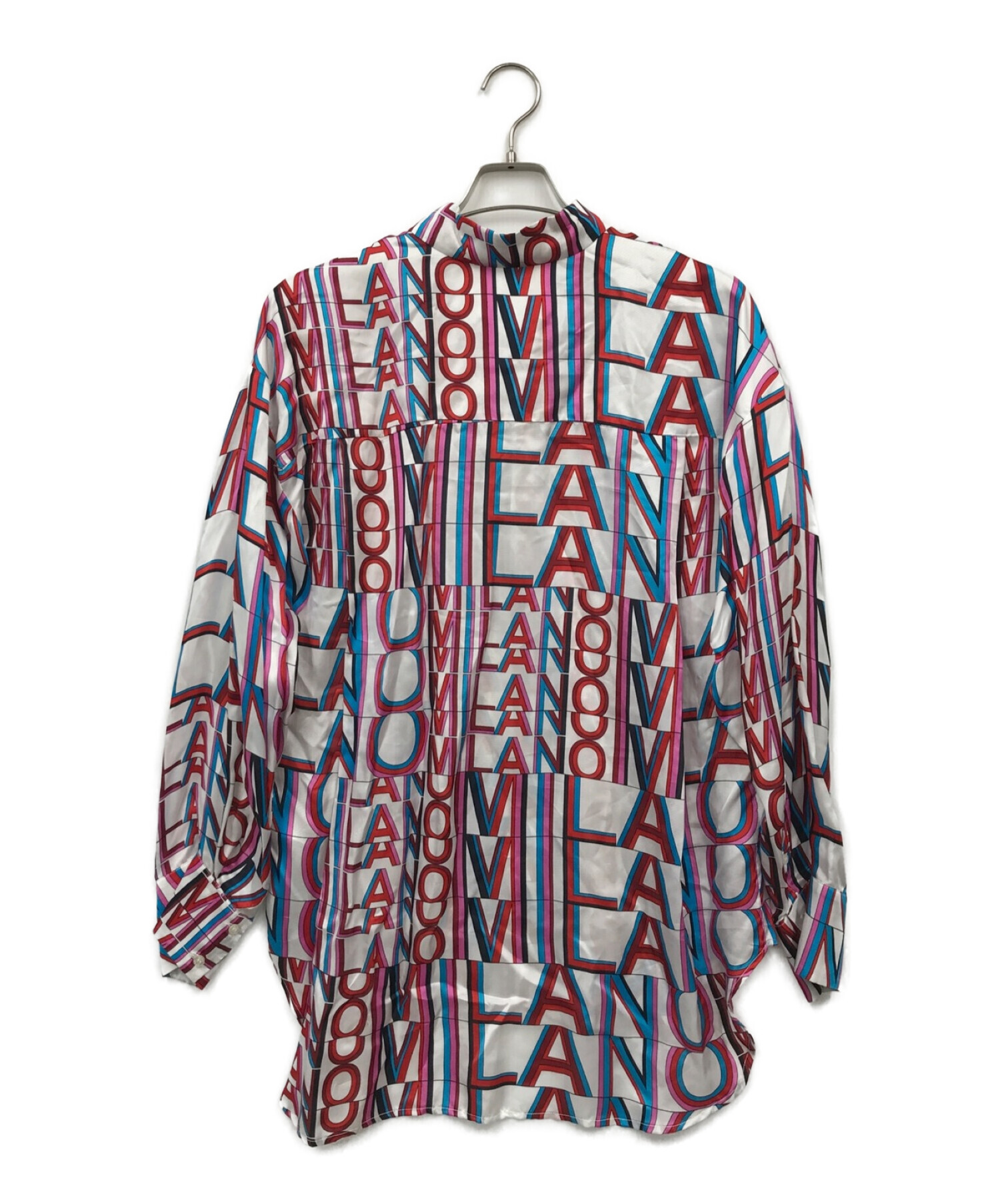 中古・古着通販】MSGM (エムエスジーエム) 総柄シャツ ホワイト サイズ