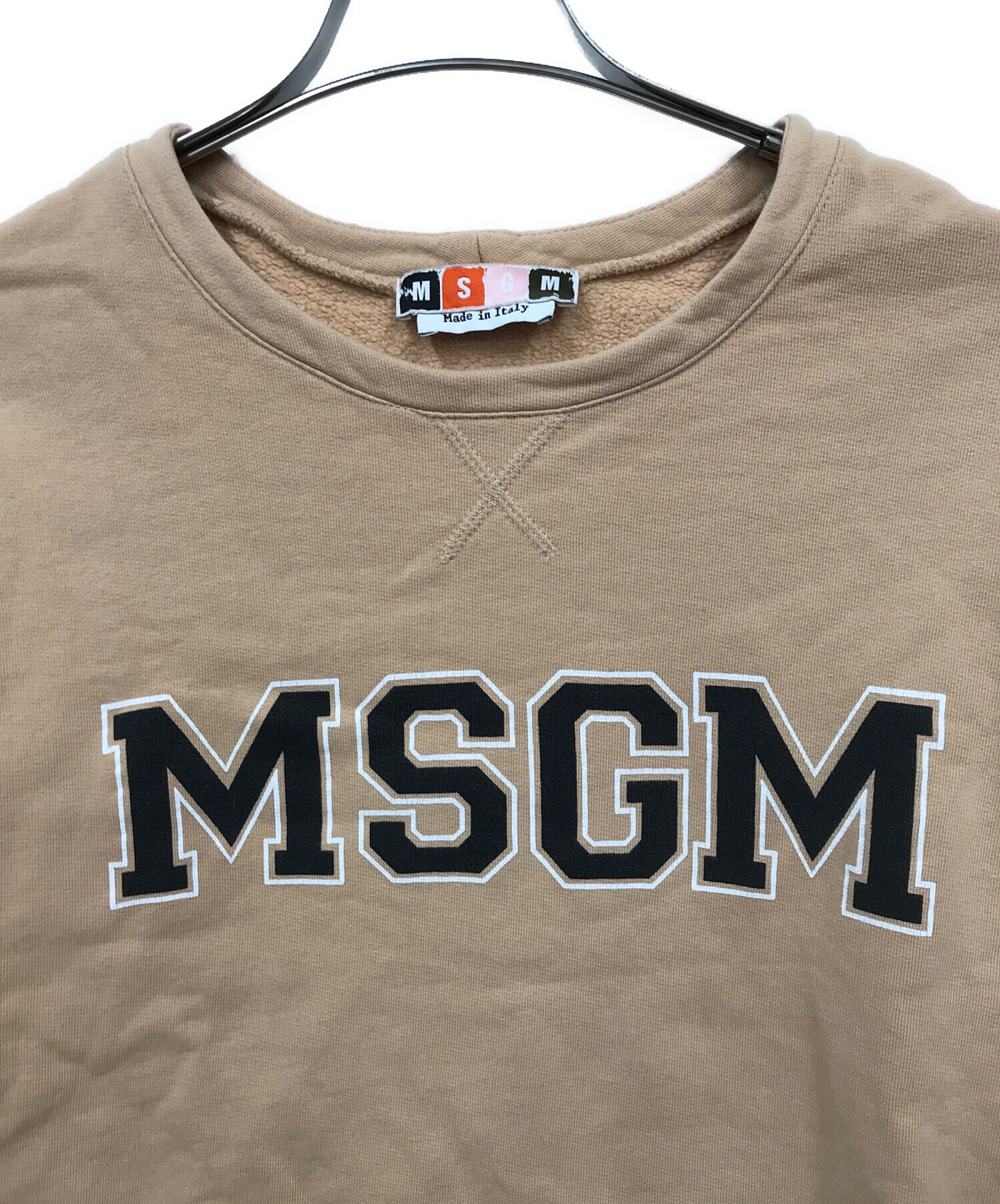 中古・古着通販】MSGM (エムエスジーエム) クロップドロゴスウェット 
