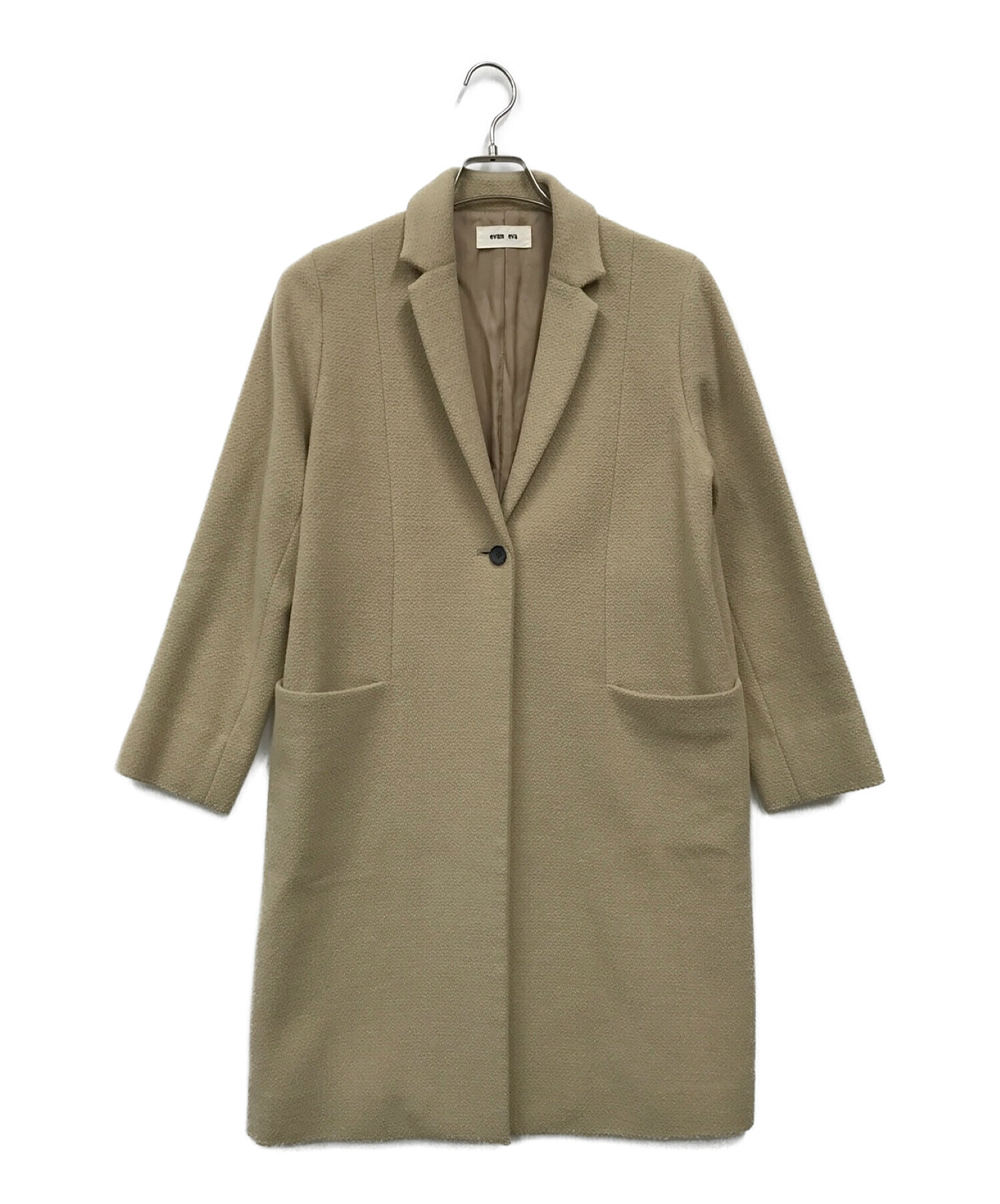 evam eva ロングコート evam eva エヴァムエヴァ プレスウールローブ