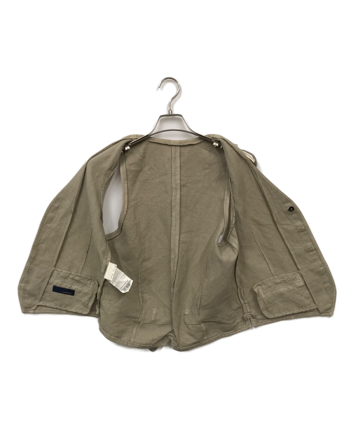 中古・古着通販】LARDINI (ラルディーニ) リネンコットンジレ ベージュ